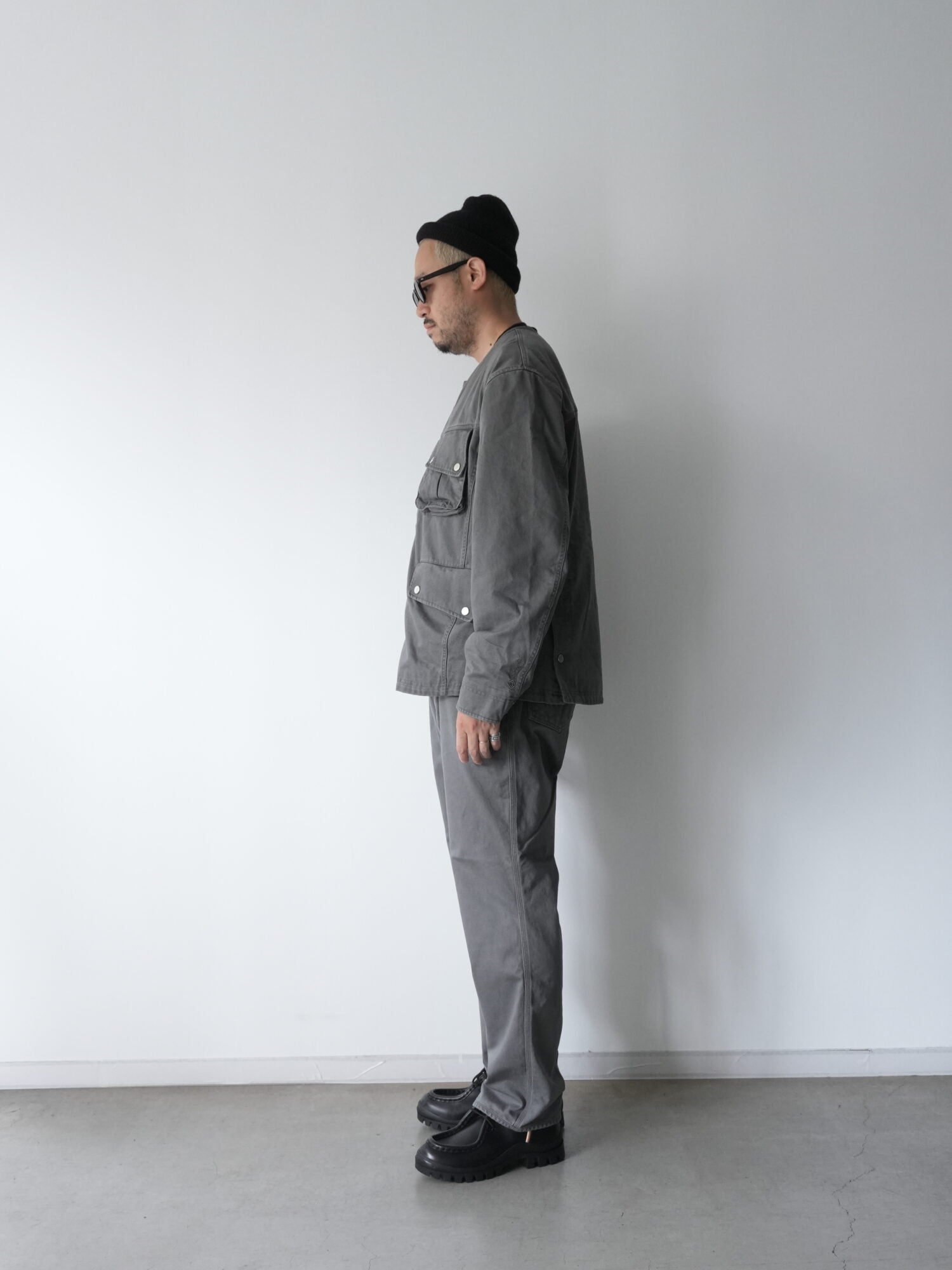 RIDER JACKET COTTON DRILL PIGMENT DYE WITH WINDSTOPPER