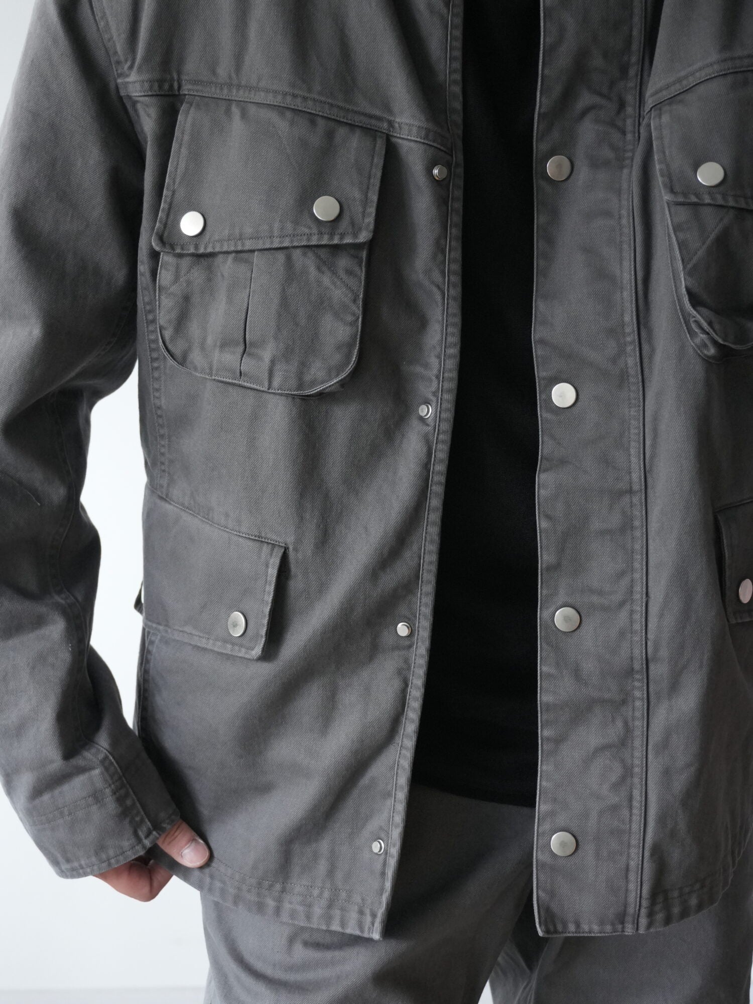 RIDER JACKET COTTON DRILL PIGMENT DYE WITH WINDSTOPPER