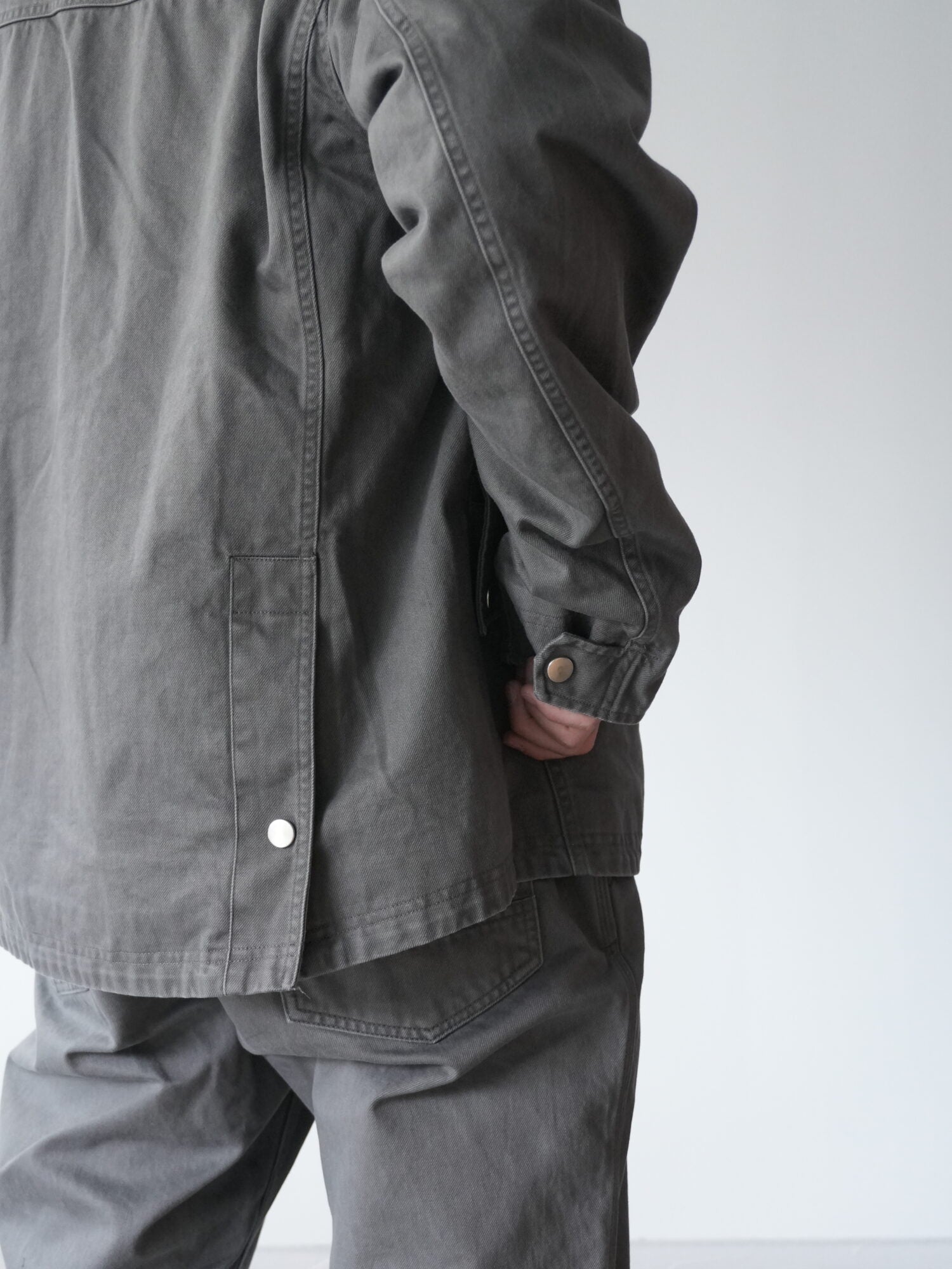 RIDER JACKET COTTON DRILL PIGMENT DYE WITH WINDSTOPPER