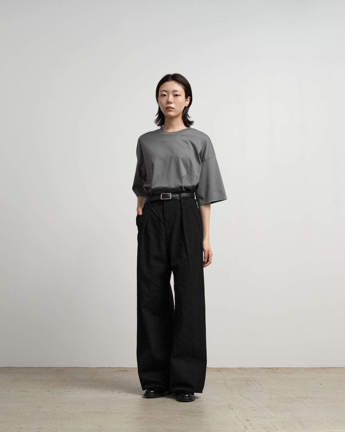 Selvage Denim Two Tuck Wide Pants