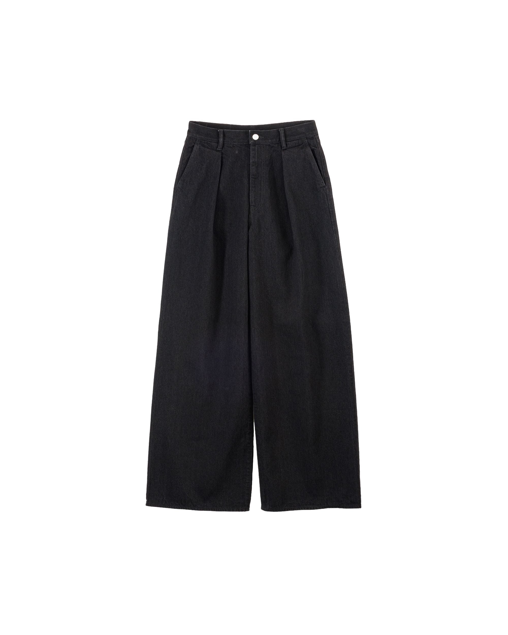 Selvage Denim Two Tuck Wide Pants