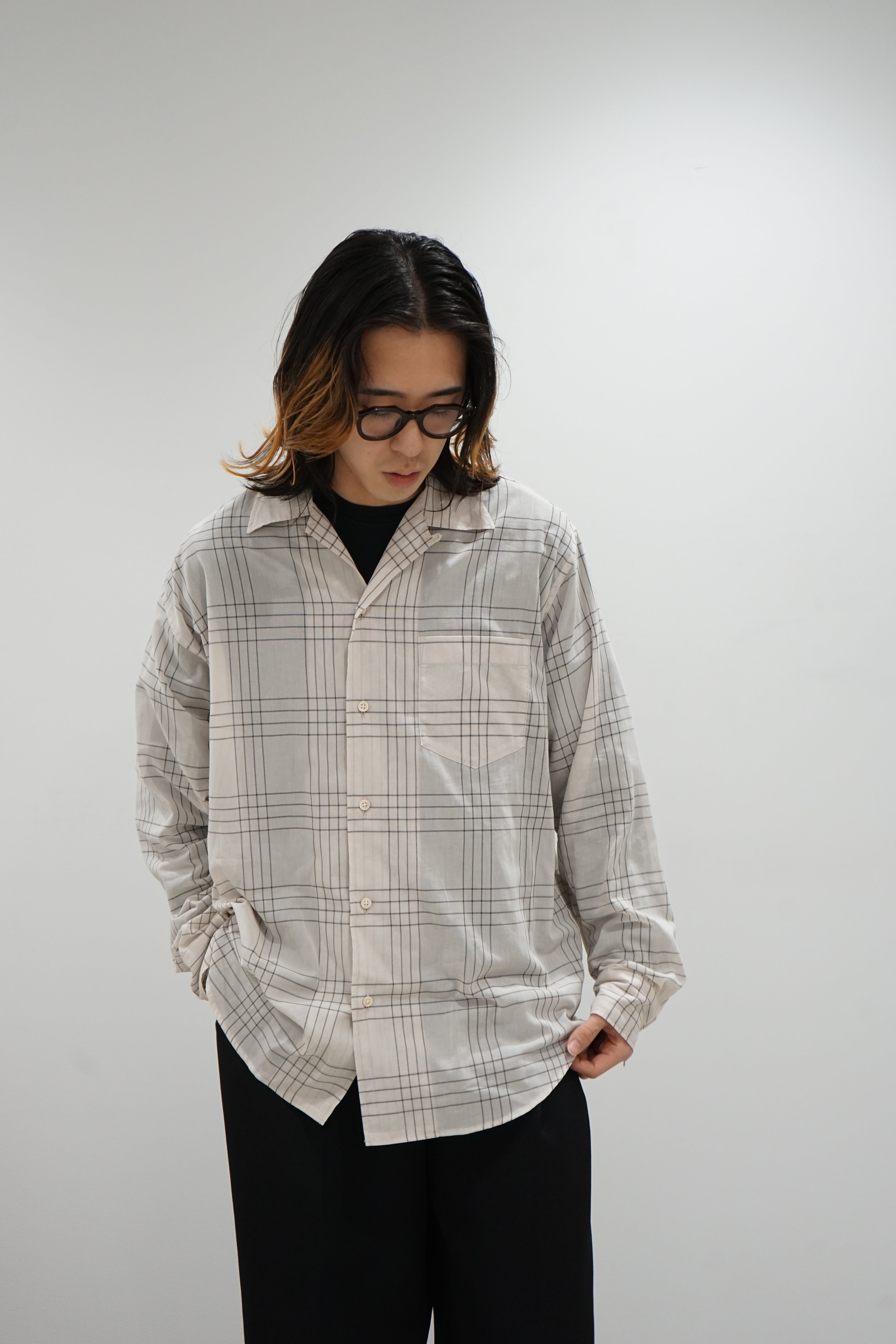 【26SS】60/1 ORGANIC COTTON HIGH TWISTED LOAN OPEN COLLAR L/S SHIRT
