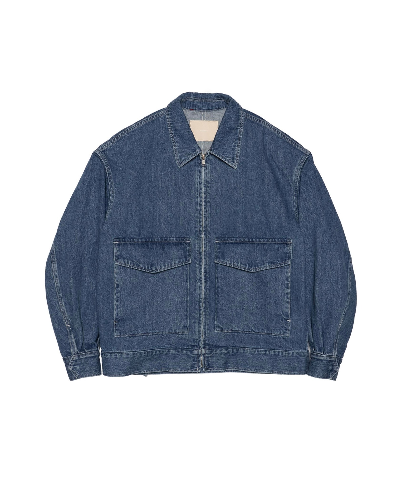 Selvage Denim Zip Jacket -LIGHT FADE-