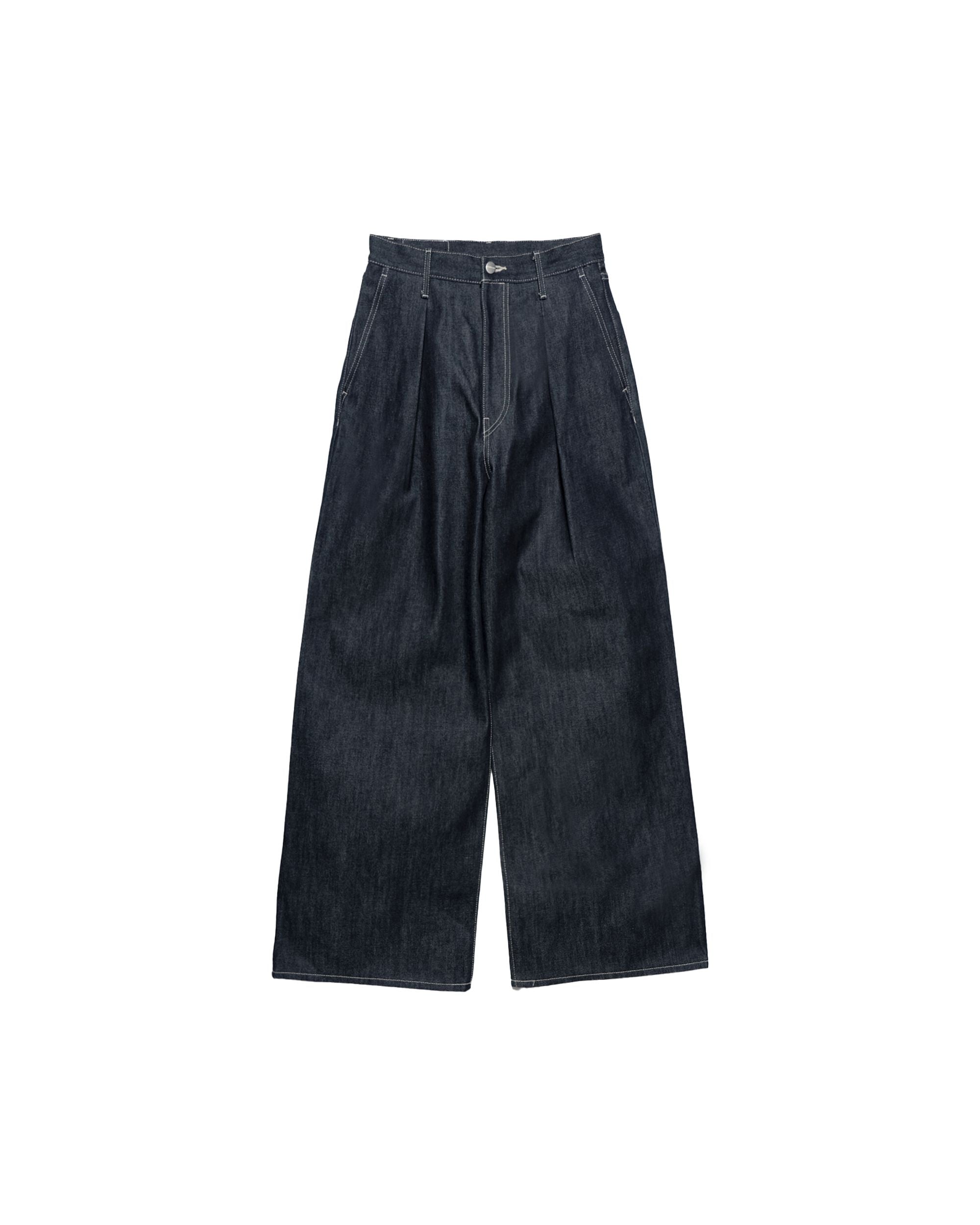 Selvage Denim Two Tuck Wide Pants