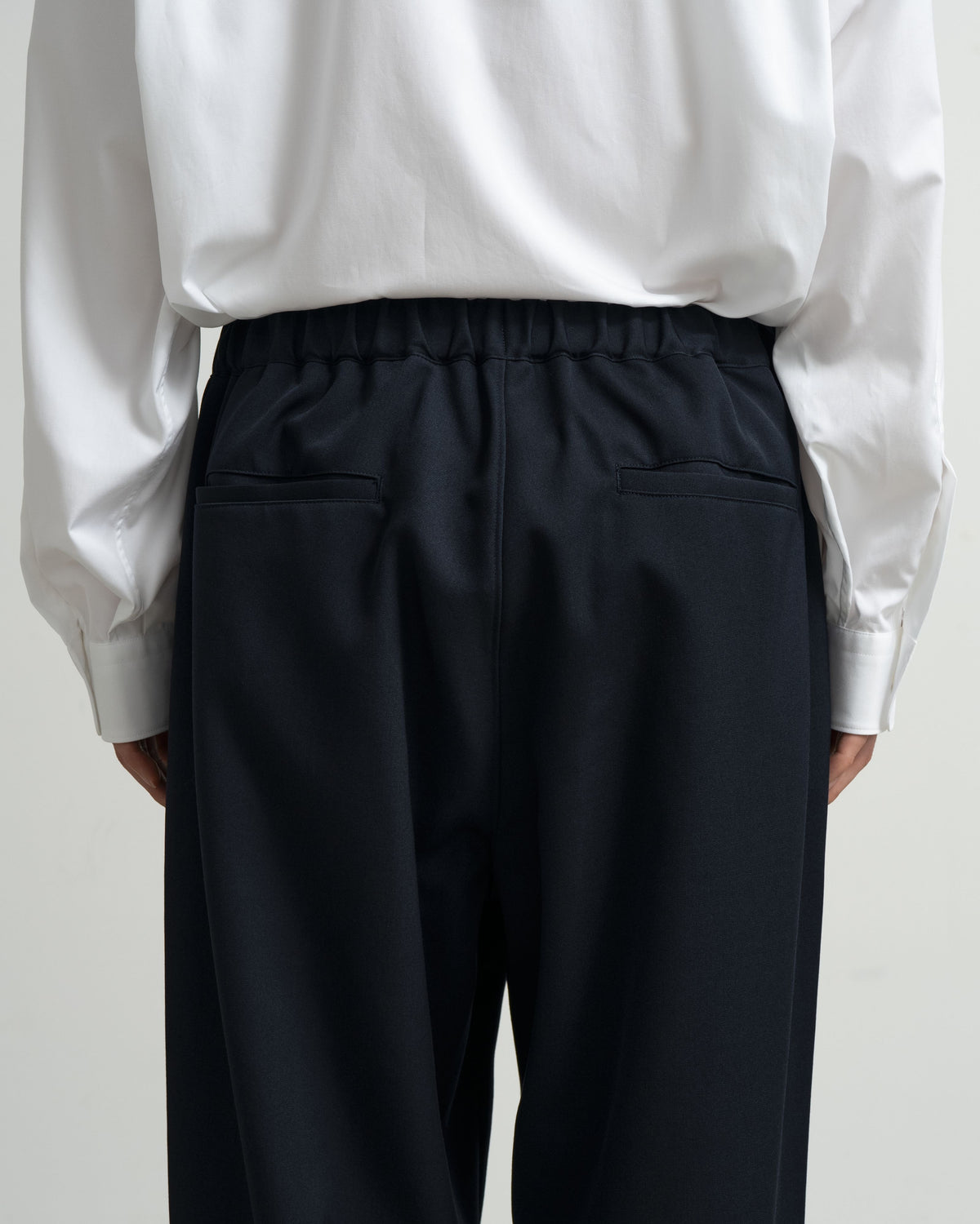 Scale Off Wool Wide Tapered Chef Pants