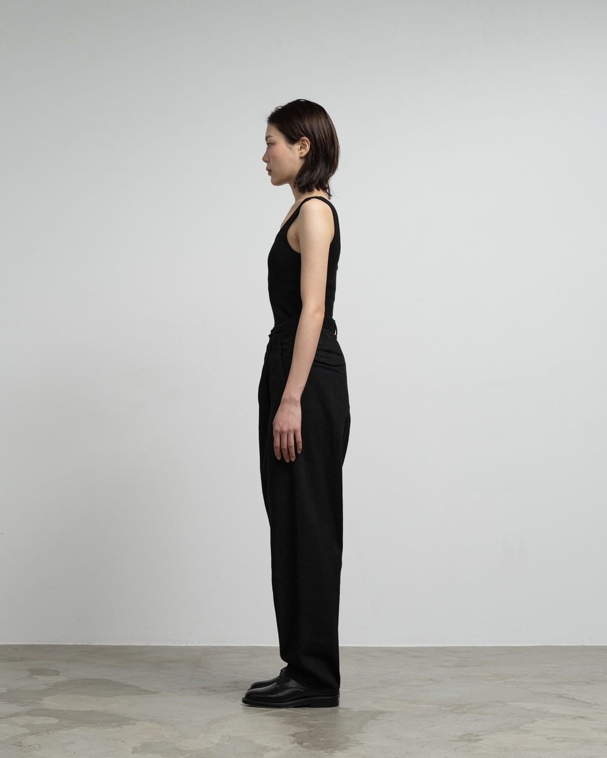 Selvage Denim Two Tuck Tapered Pants