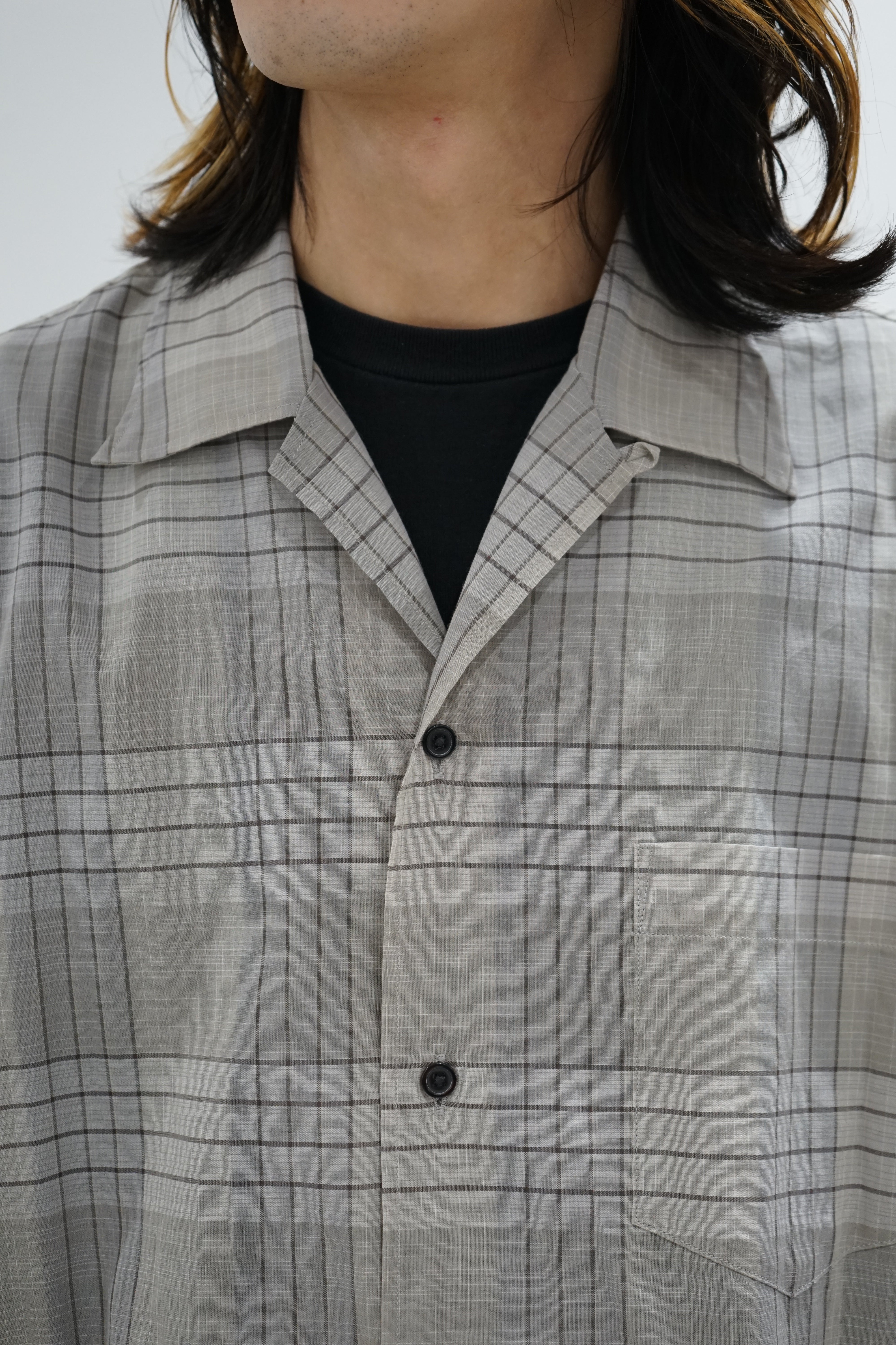 【26SS】60/1 ORGANIC COTTON HIGH TWISTED LOAN OPEN COLLAR L/S SHIRT