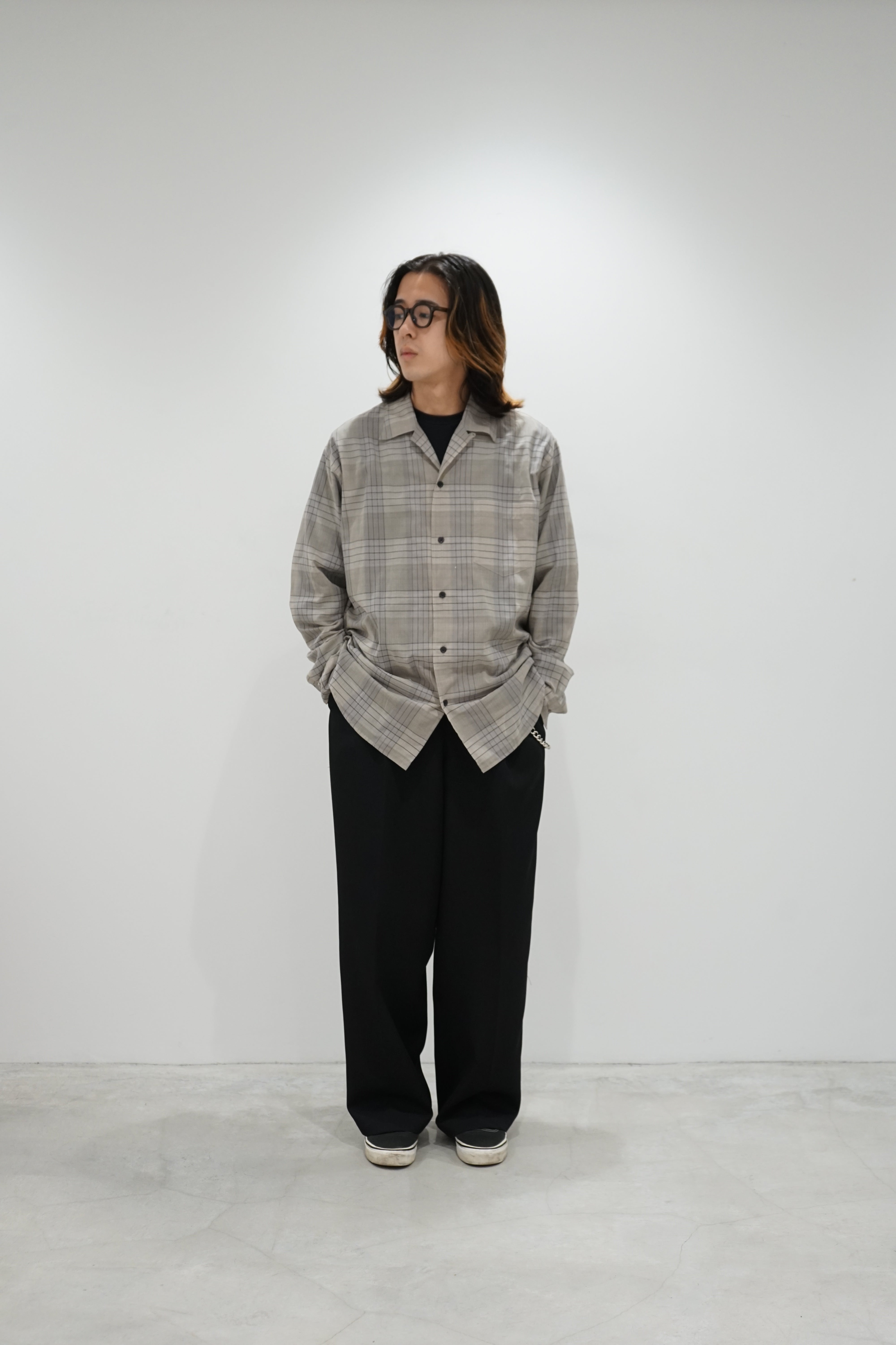 【26SS】60/1 ORGANIC COTTON HIGH TWISTED LOAN OPEN COLLAR L/S SHIRT