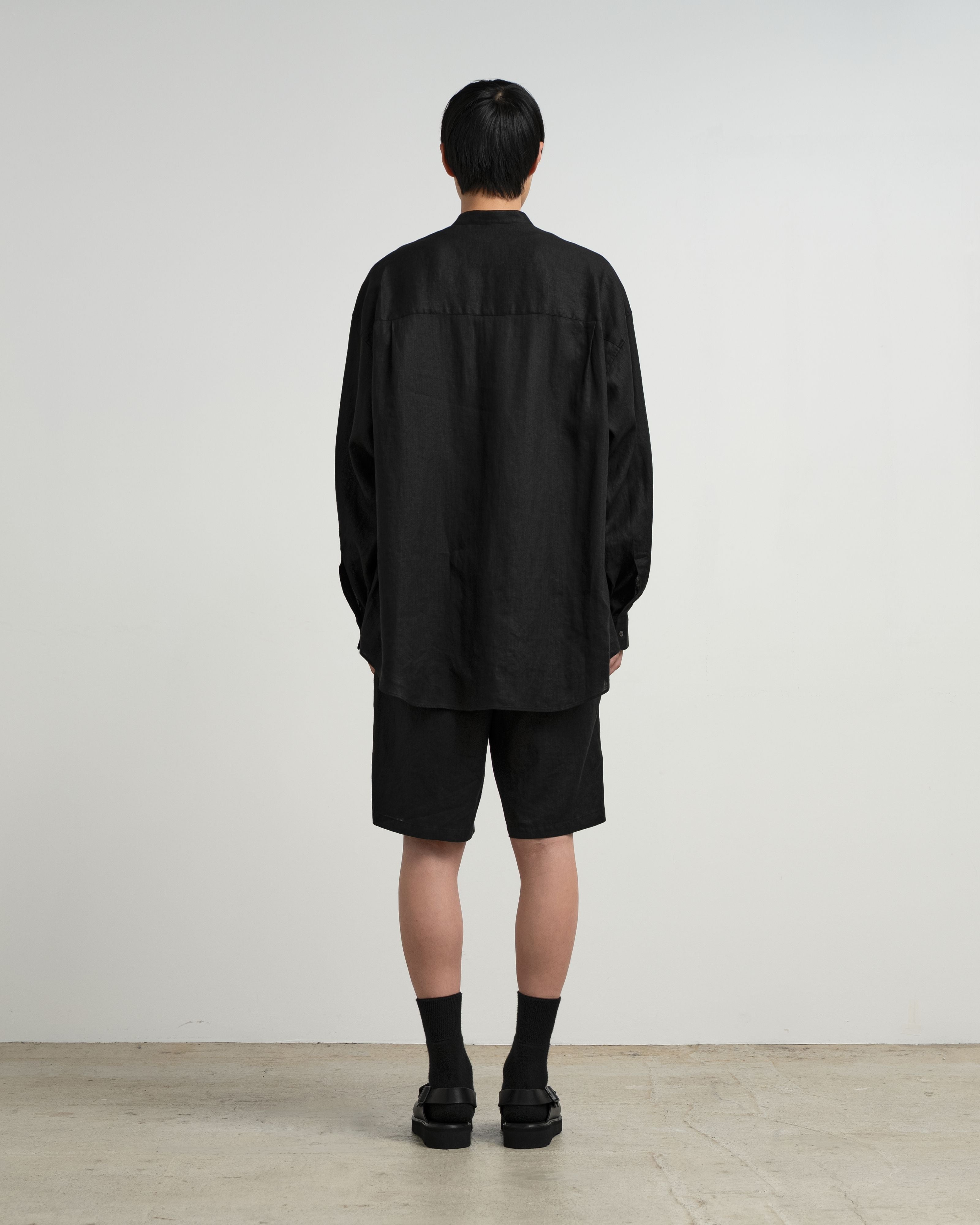 【6/20(土)発売】Linen L/S Oversized Band Collar Shirt