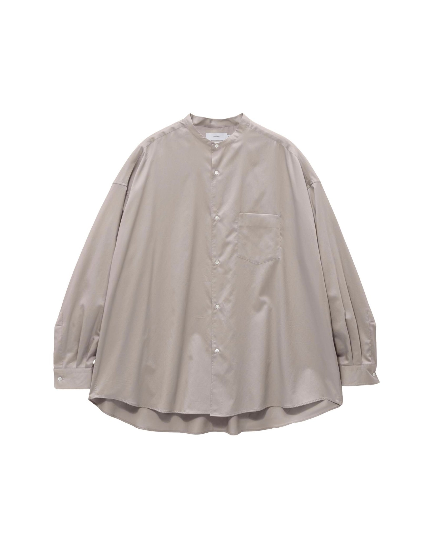 【8/8(土)発売】Silicon Poplin Oversized Band Collar Shirt