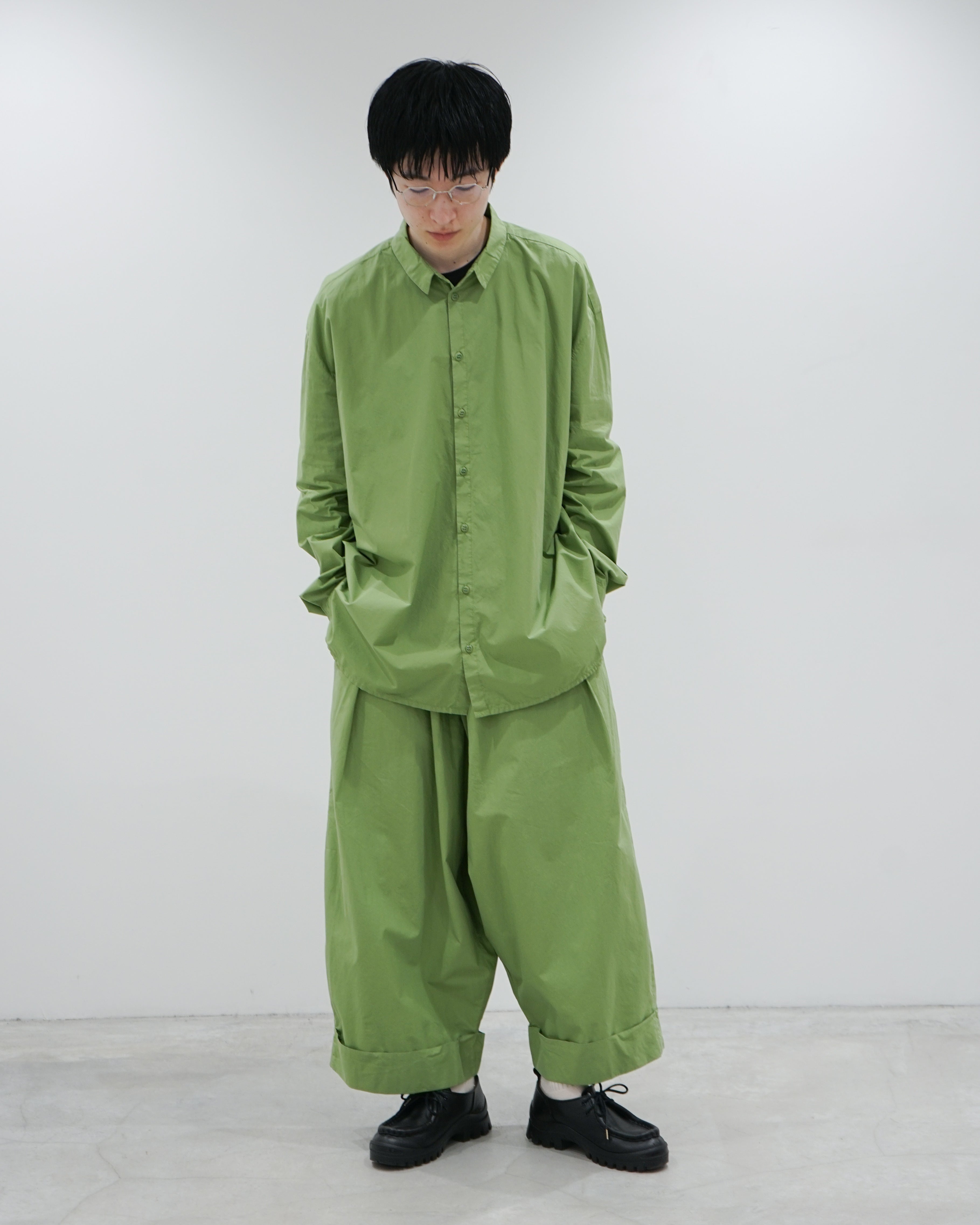 THE BAKER TROUSER / POPLIN GRASS(GREEN)