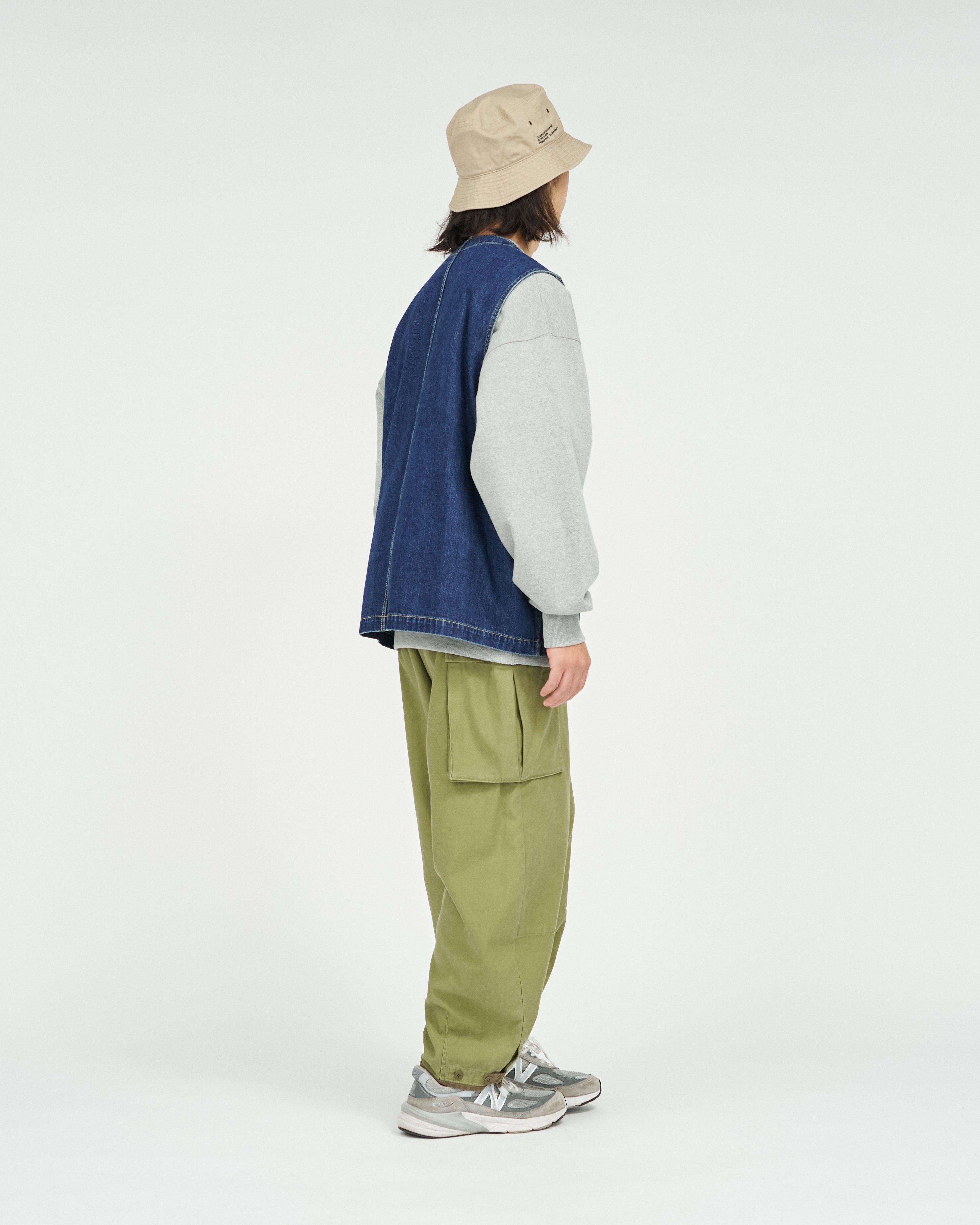 【26SS】WORKERS DENIM VEST FADE INDIGO