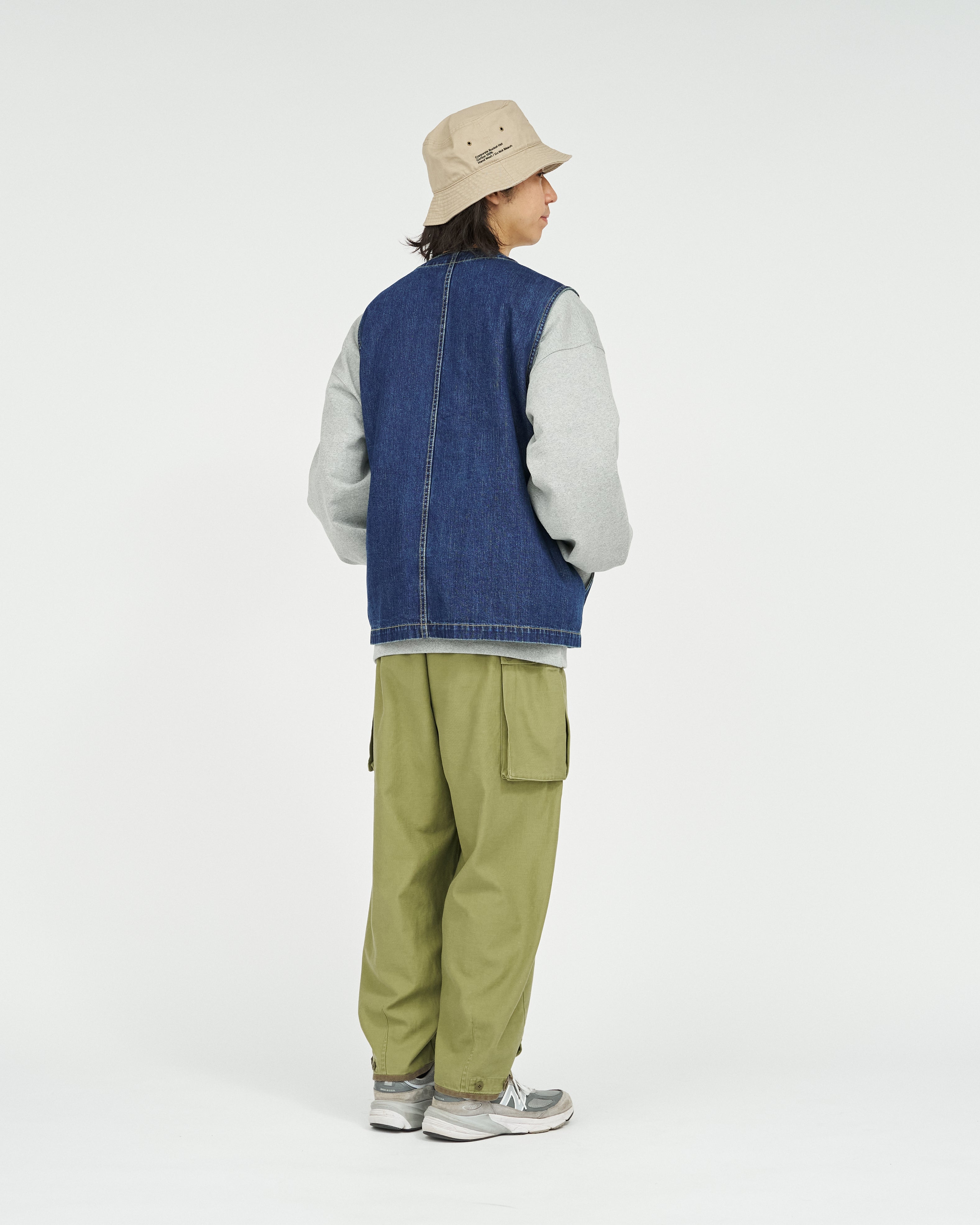 【26SS】WORKERS DENIM VEST FADE INDIGO