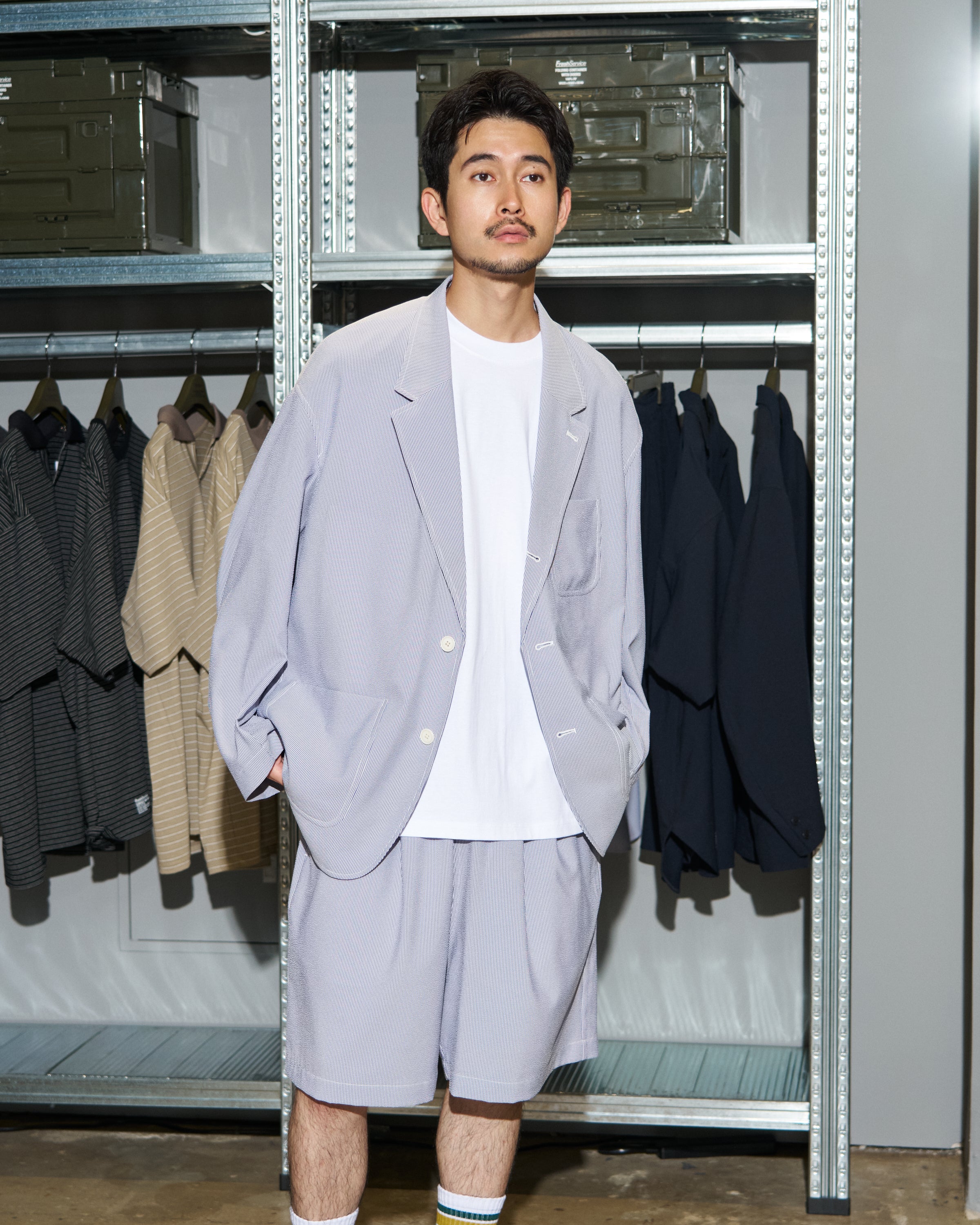【6/13(土)発売】【LIMITED】SEERSUCKER STRIPE BLAZER