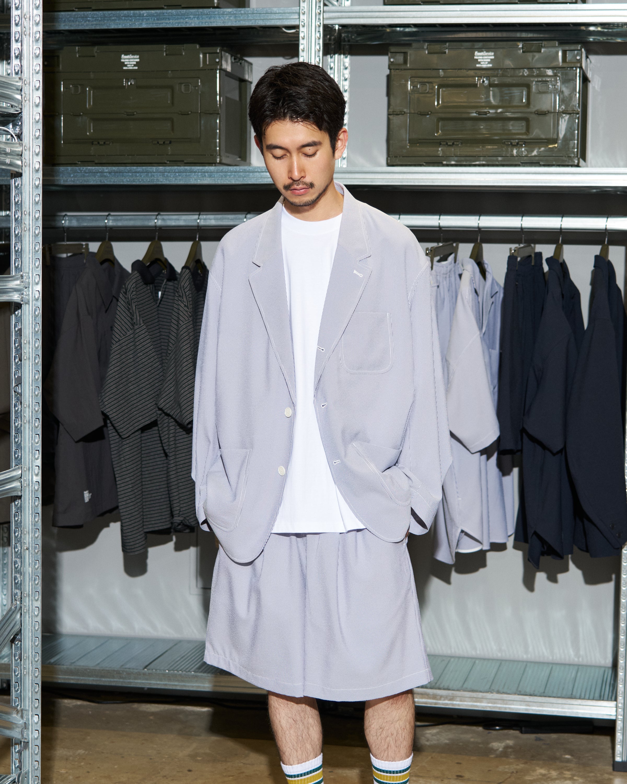 【6/13(土)発売】【LIMITED】SEERSUCKER STRIPE BLAZER