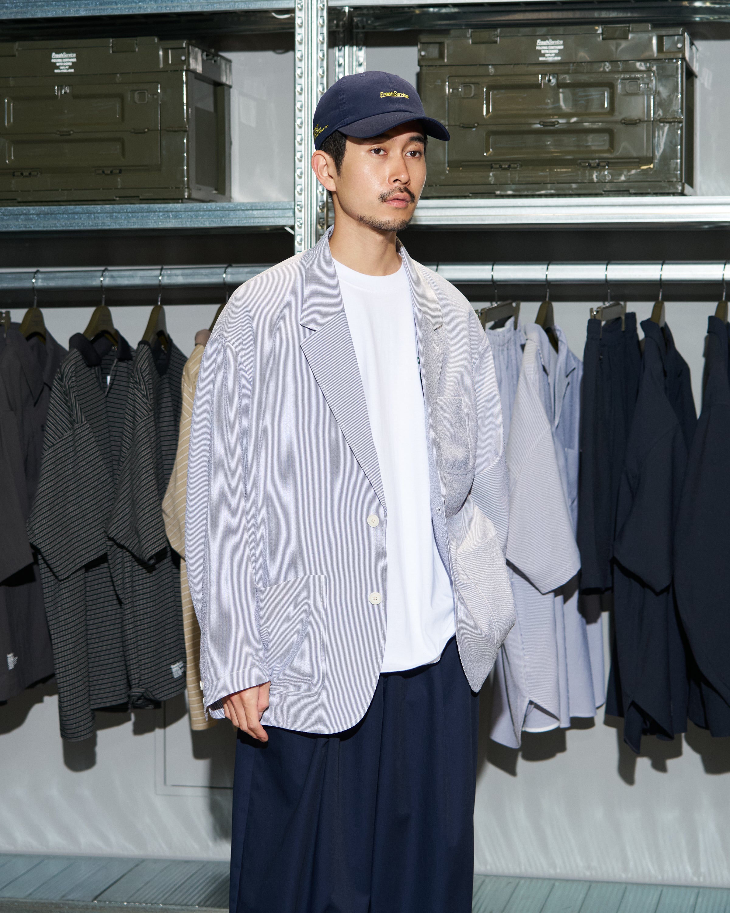 【6/13(土)発売】【LIMITED】SEERSUCKER STRIPE BLAZER