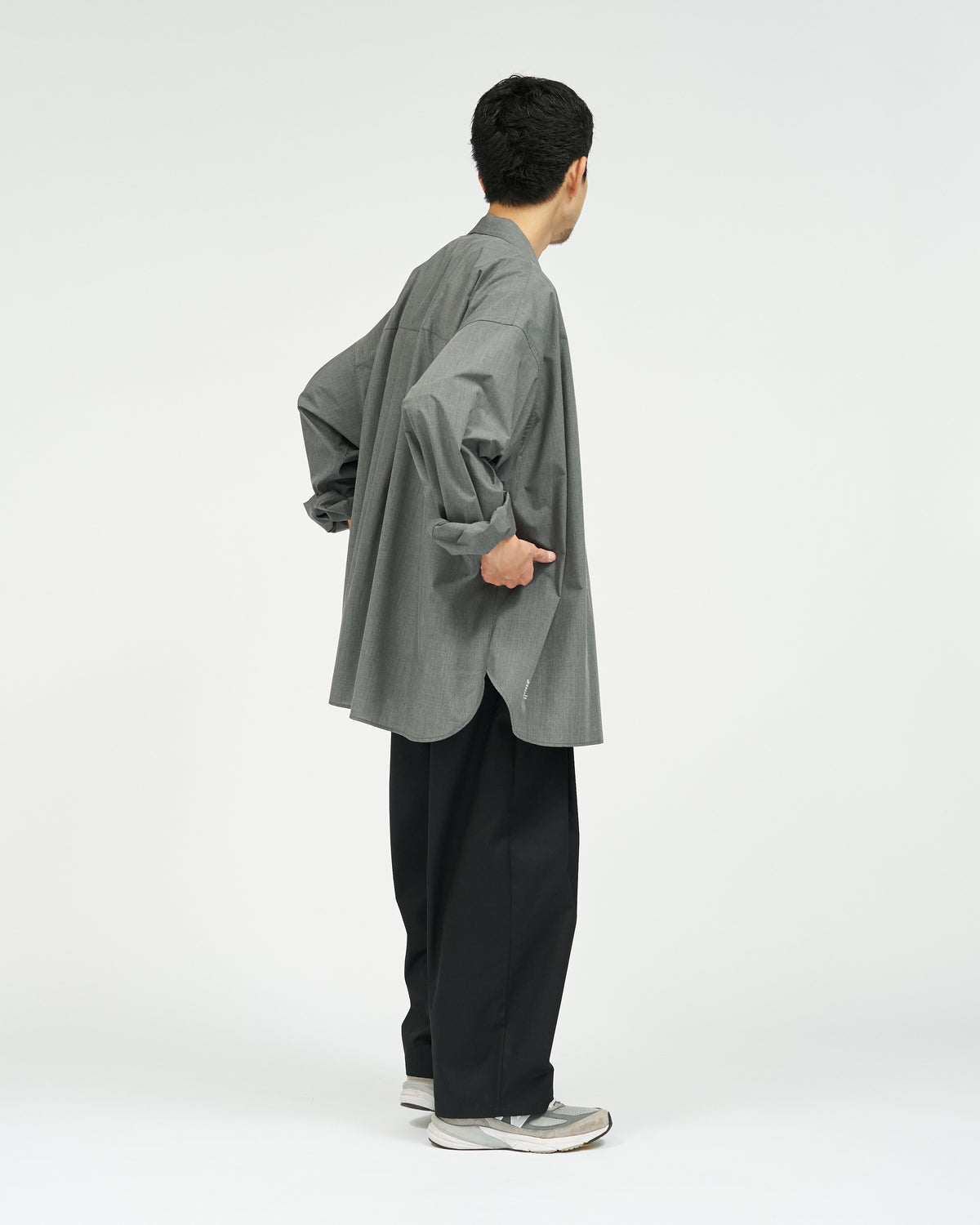 AIR POPLIN OPEN COLLAR SHIRT