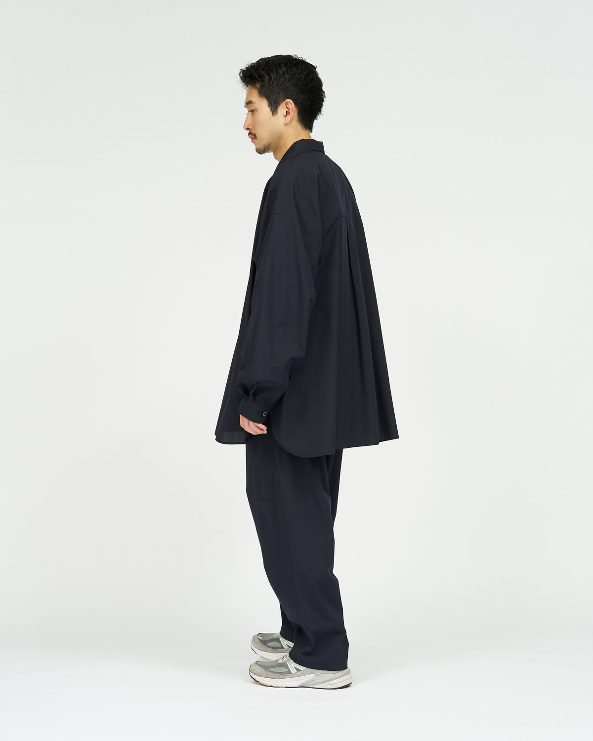 AIR POPLIN OPEN COLLAR SHIRT