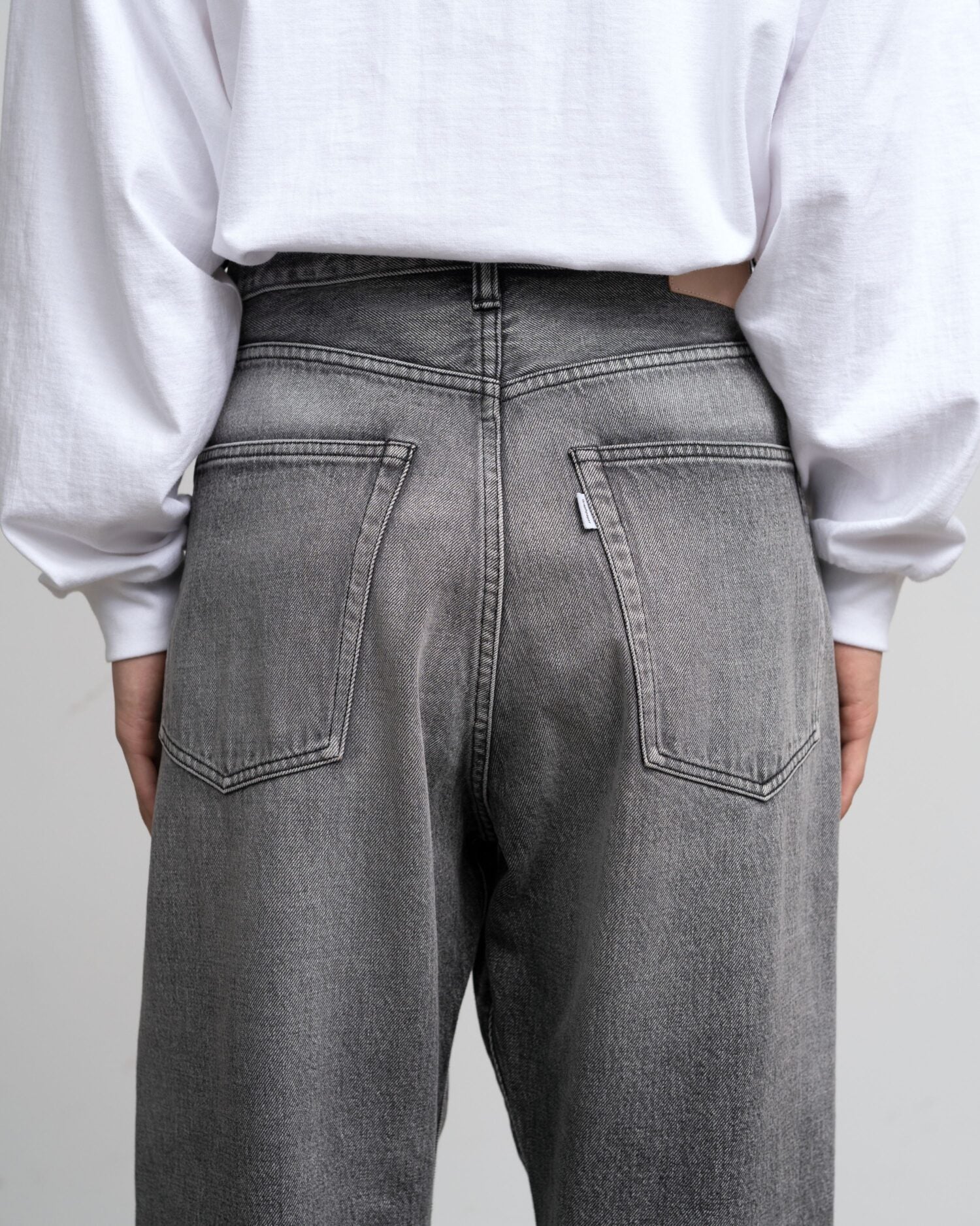 Selvage Denim Five Pocket Wide Straight Pants(LIGHT FADE)