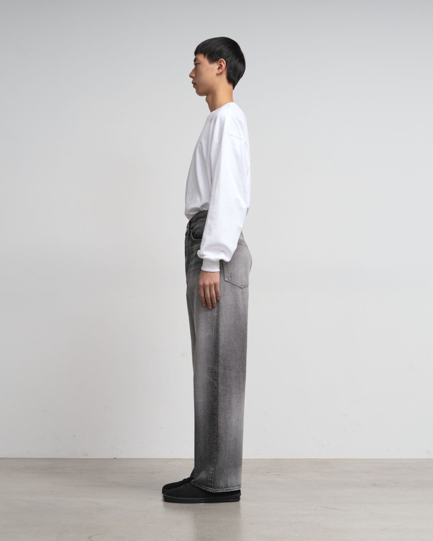 Selvage Denim Five Pocket Wide Straight Pants(LIGHT FADE)