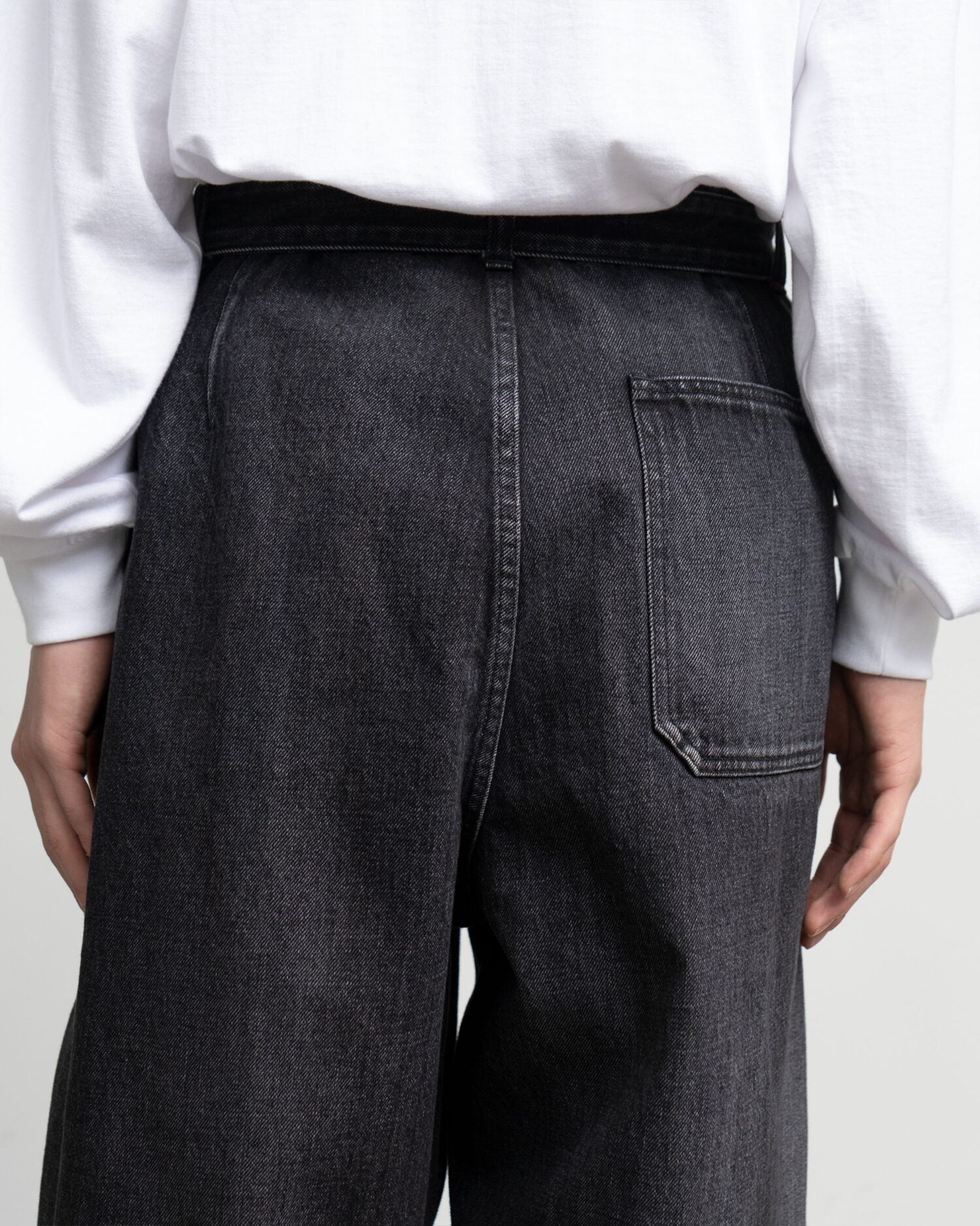 Selvage Denim Belted Pants(DARK FADE)