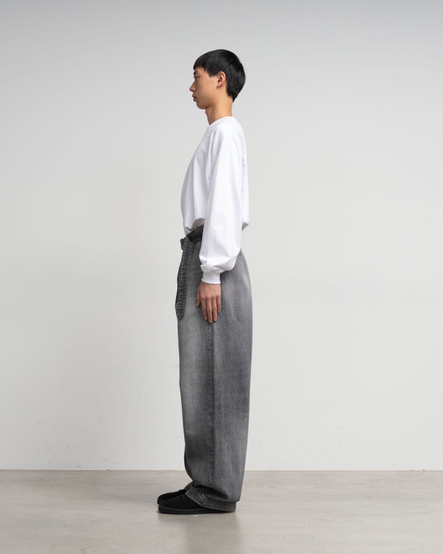 Selvage Denim Belted Pants(LIGHT FADE)