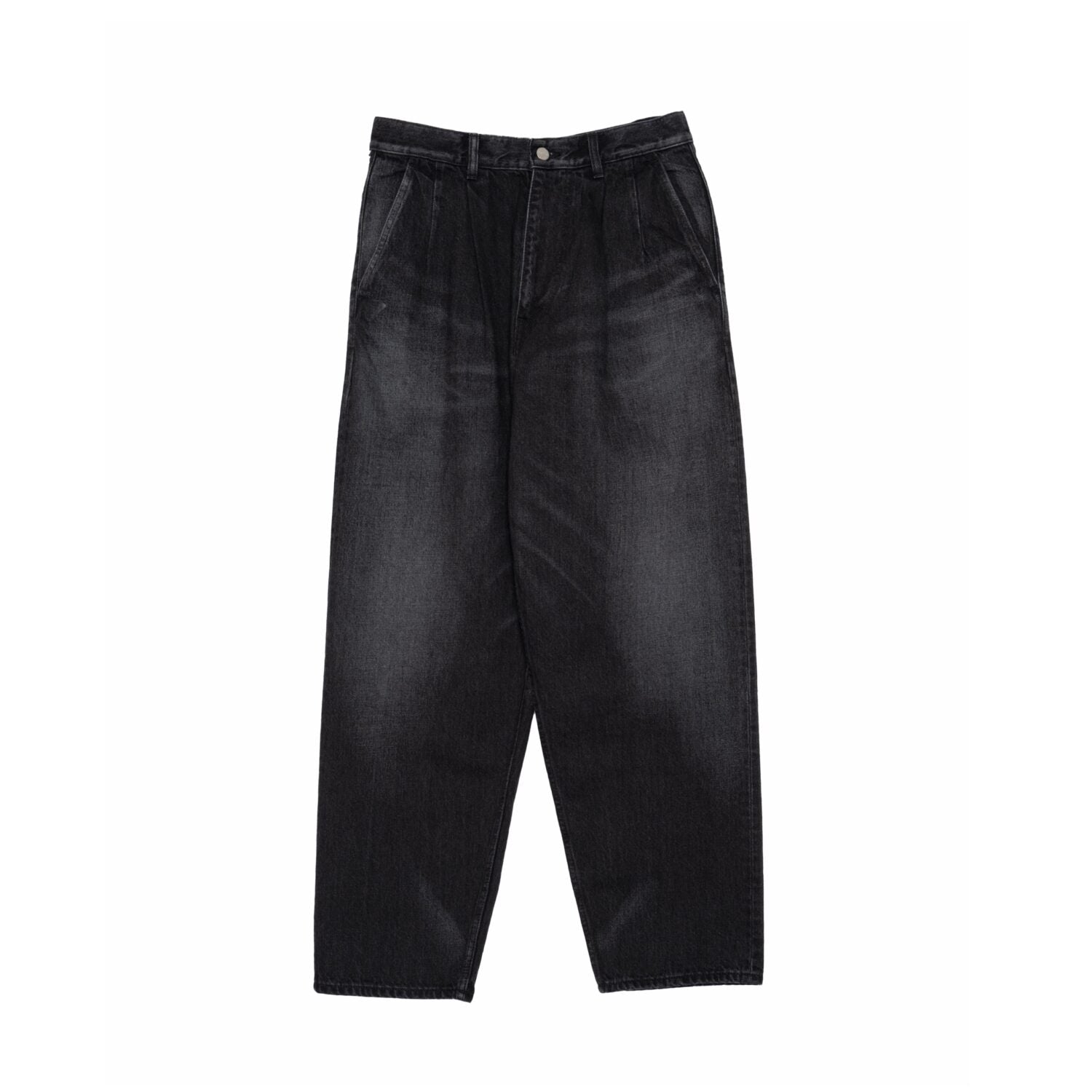 Selvage Denim Two Tuck Tapered Pants(DARK FADE)