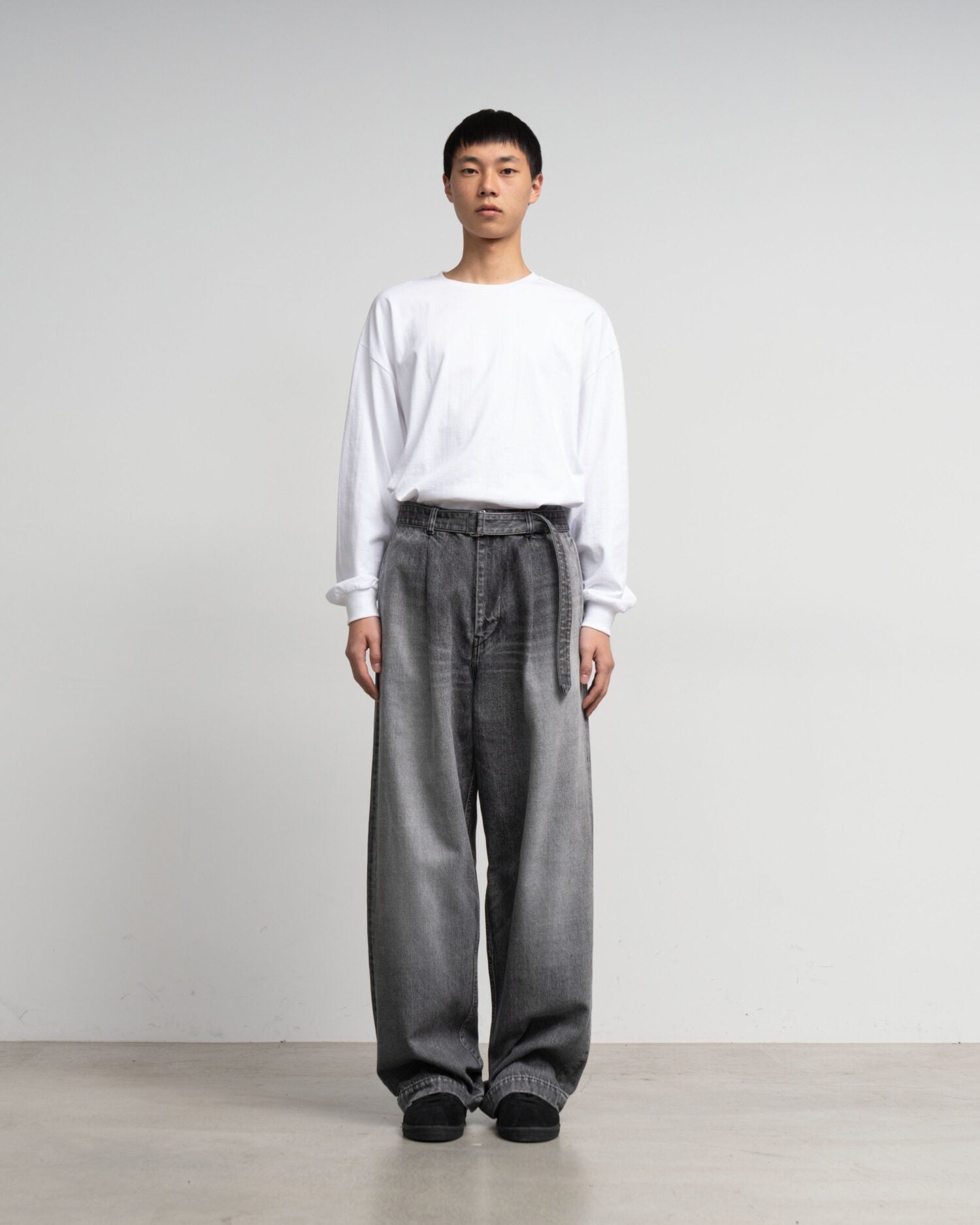 Selvage Denim Belted Pants(LIGHT FADE)