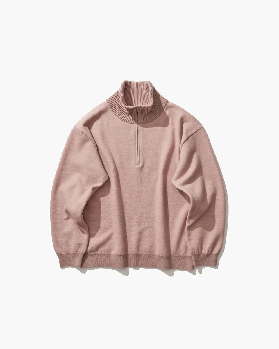 【10/3(土)発売】WOOL COTTON TERRY HALF ZIP SWEATER