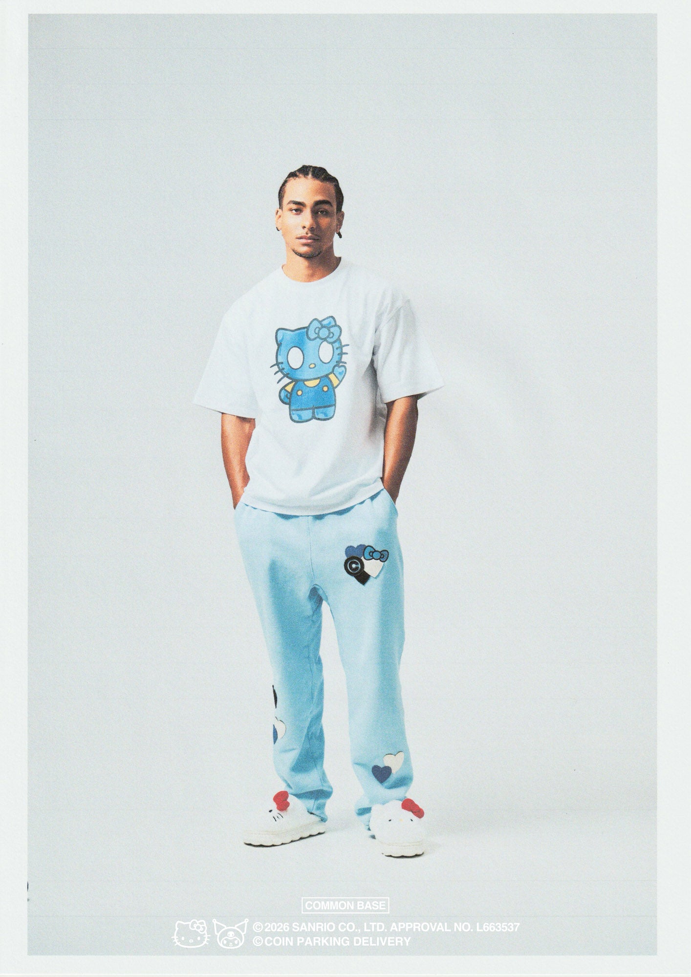 COIN PARKING DELIVERY × SANRIO CHARACTERS PACTHWORK SWEAT PANTS