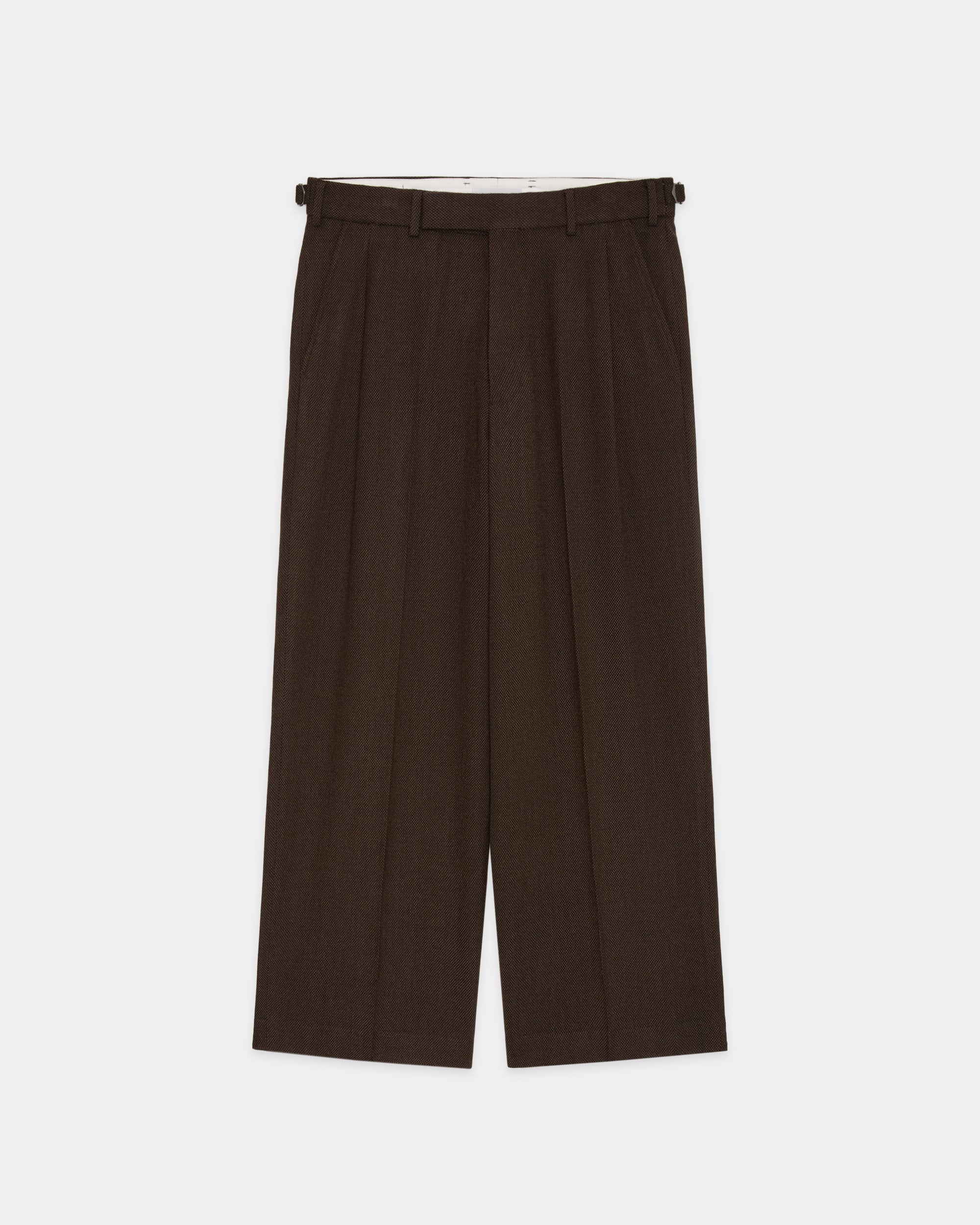 【8/27(木)発売】TUMBLED WOOL SERGE SINGLE PLEAT WIDE TROUSERS