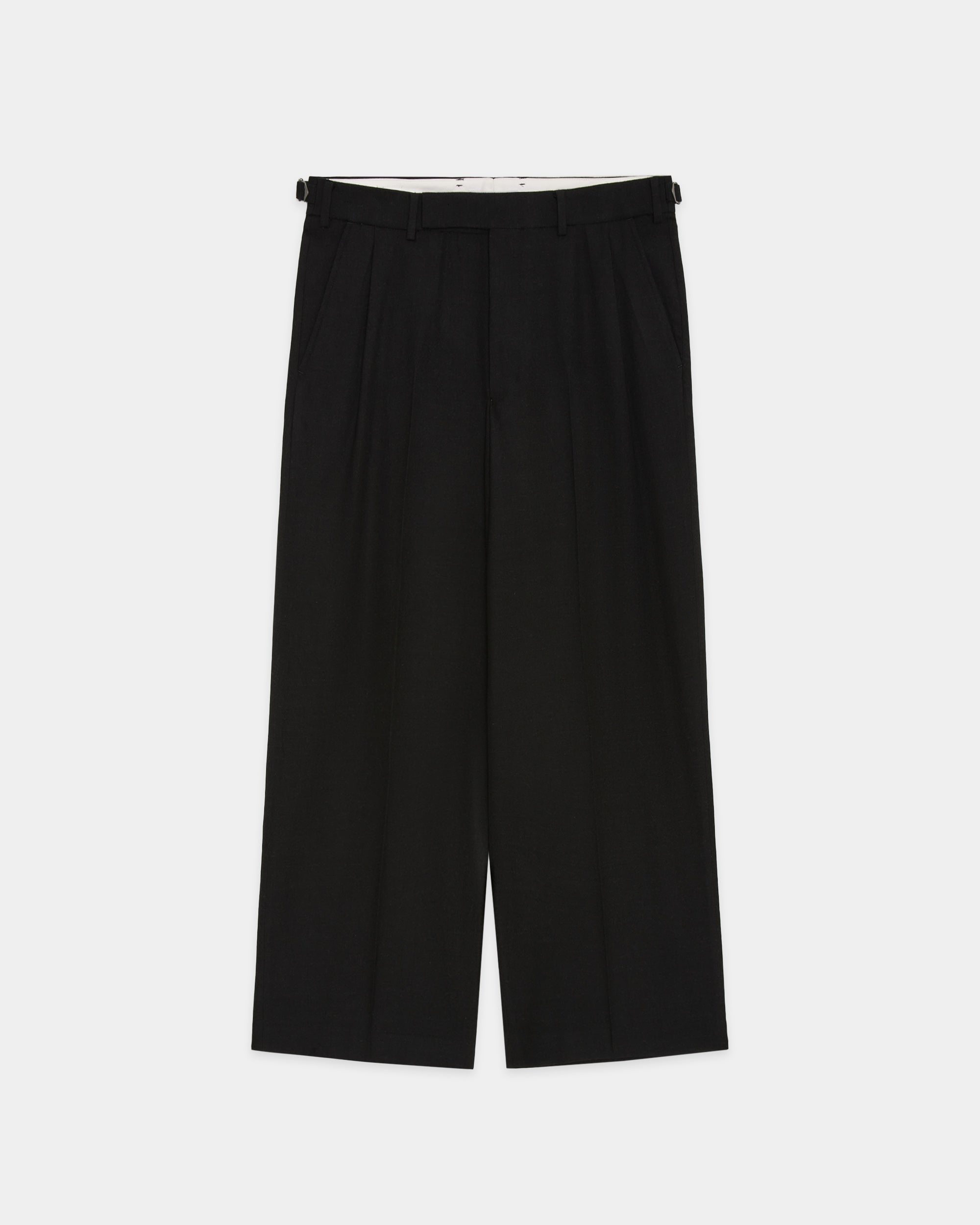 【8/27(木)発売】TUMBLED WOOL SERGE SINGLE PLEAT WIDE TROUSERS