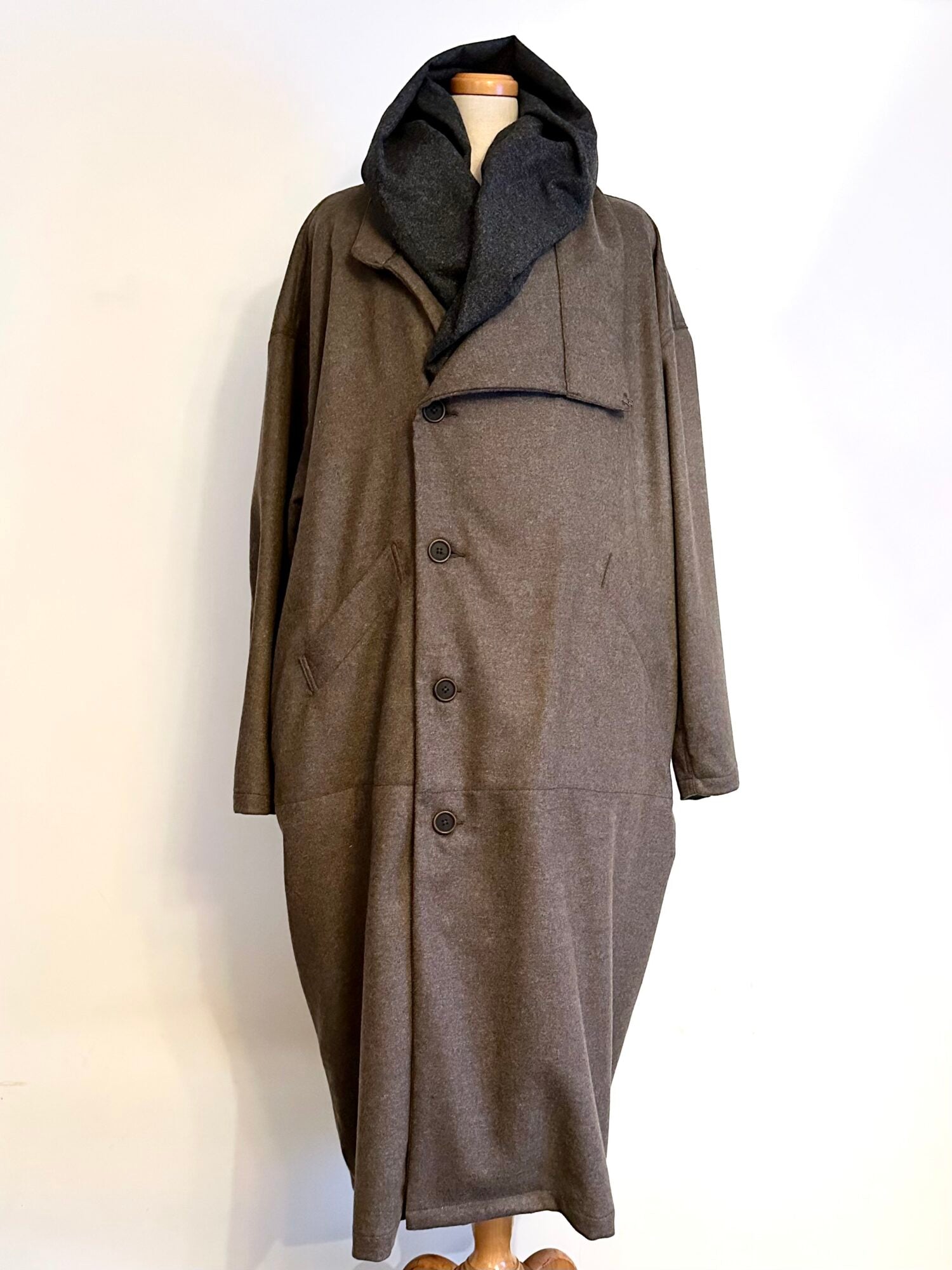 LAYERED PARACHUTE COAT