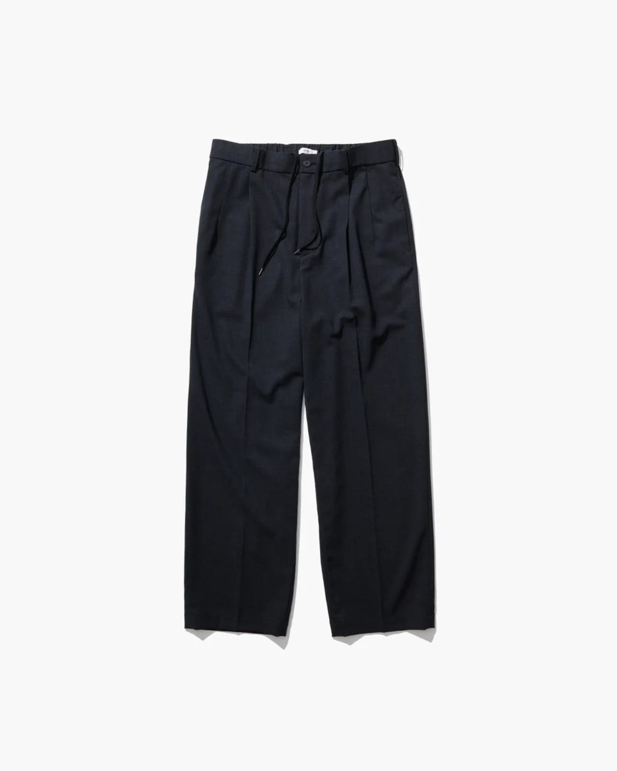TWIST WOOL GAUZE TWO TUCKED EASY PANTS