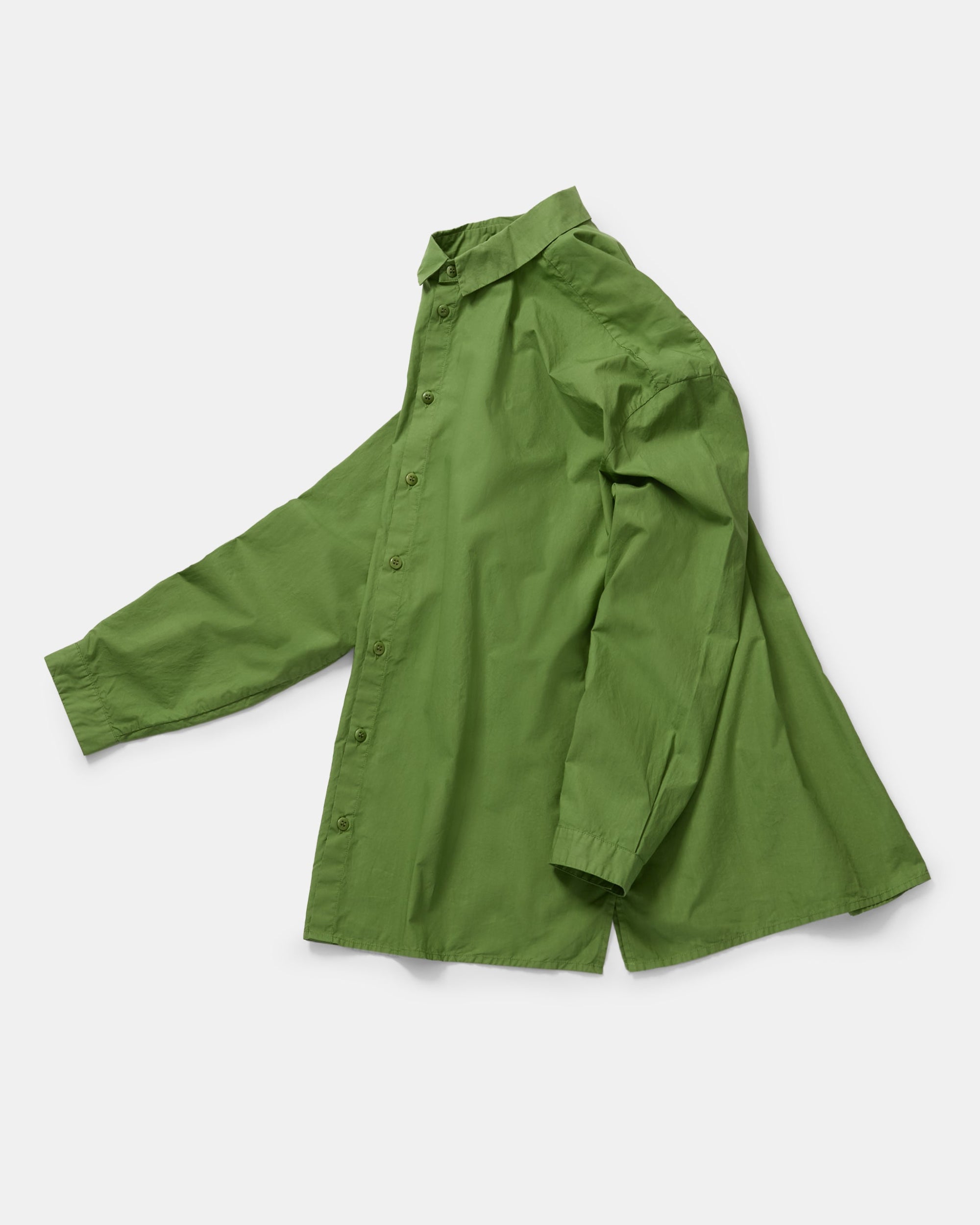 THE DRAUGHTSMAN SHIRT / POPLIN GRASS(GREEN)