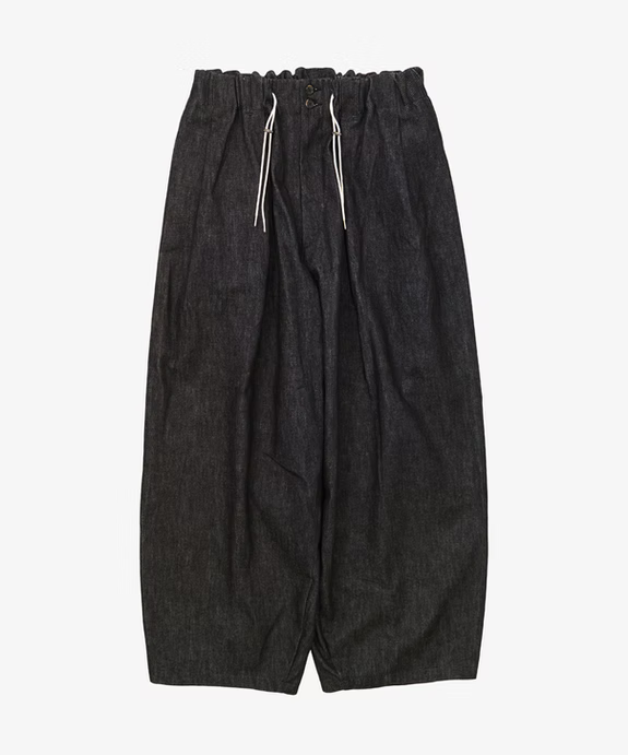 circular pants black denim one wash