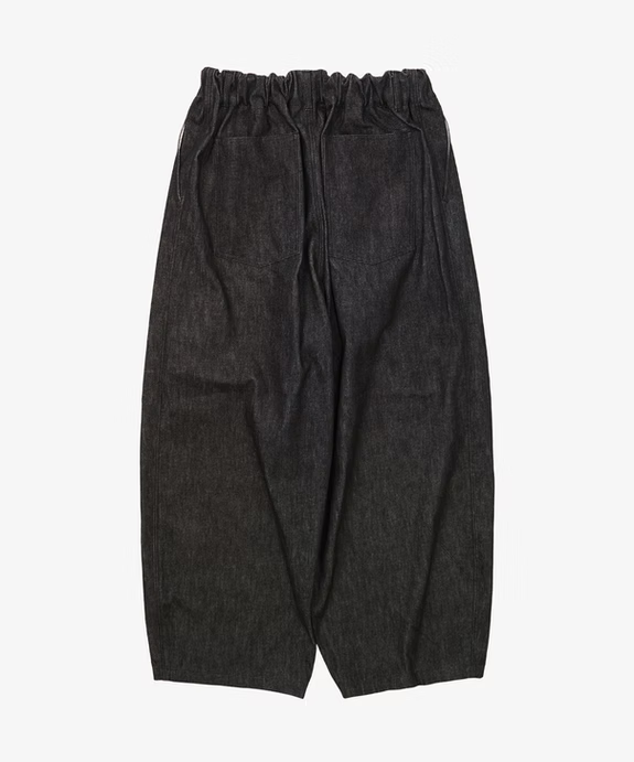 circular pants black denim one wash