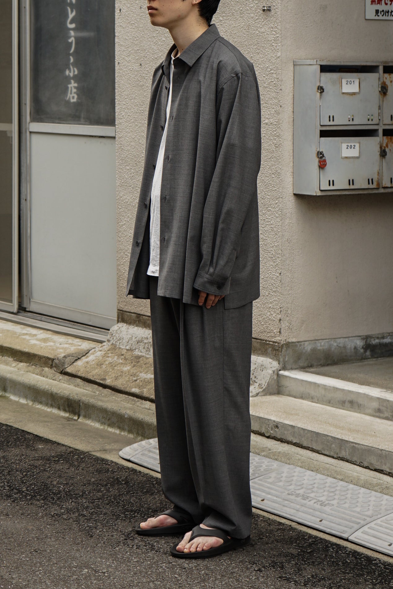 TWIST WOOL TROPICAL OVERSIZED SHIRT