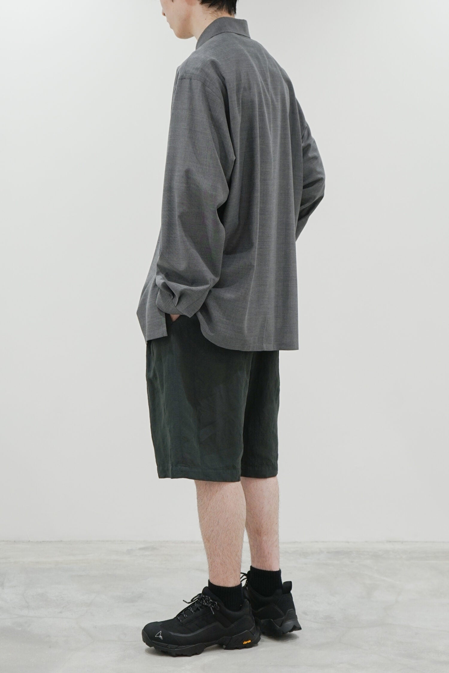 TWIST WOOL TROPICAL OVERSIZED SHIRT
