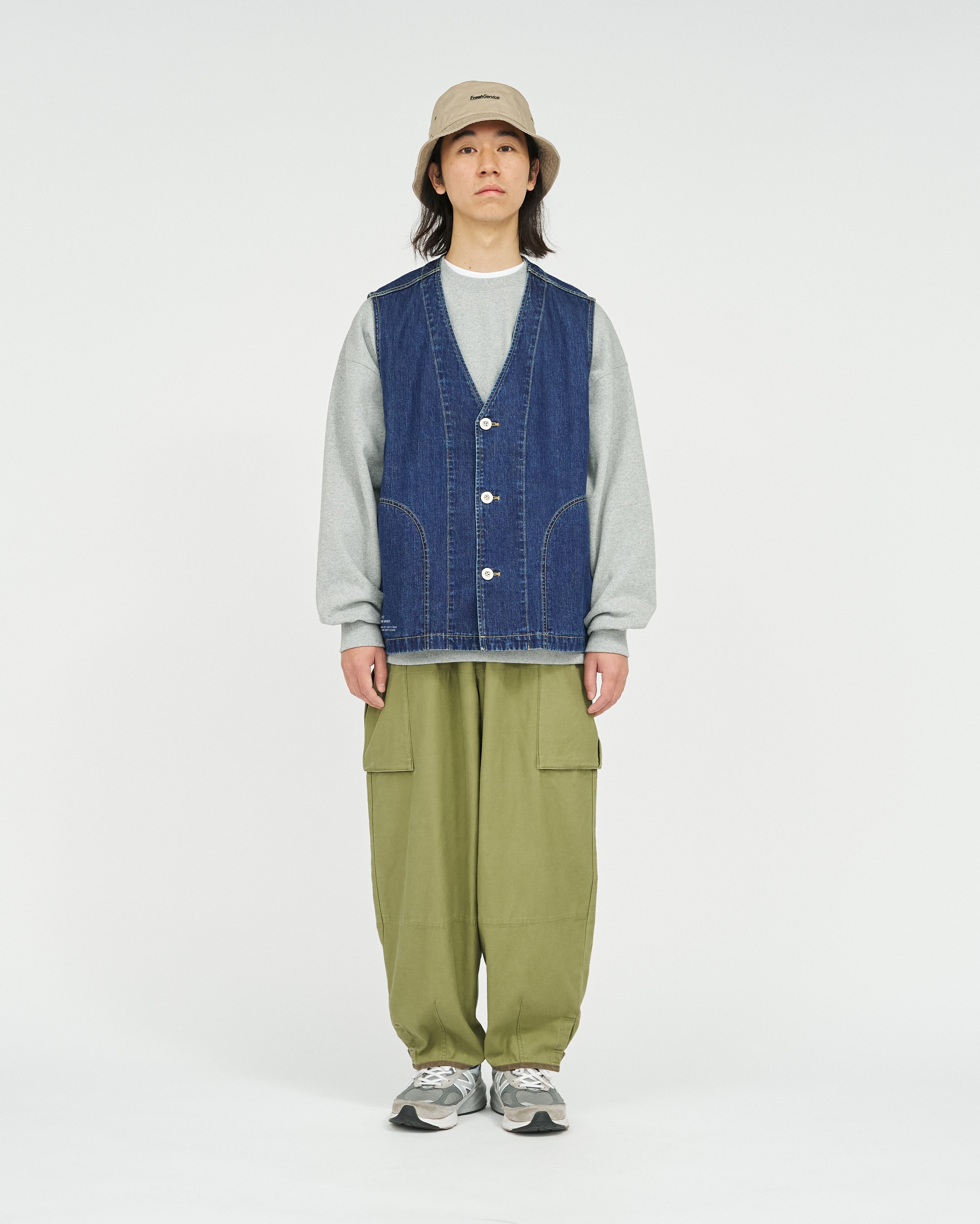 WORKERS DENIM VEST FADE INDIGO