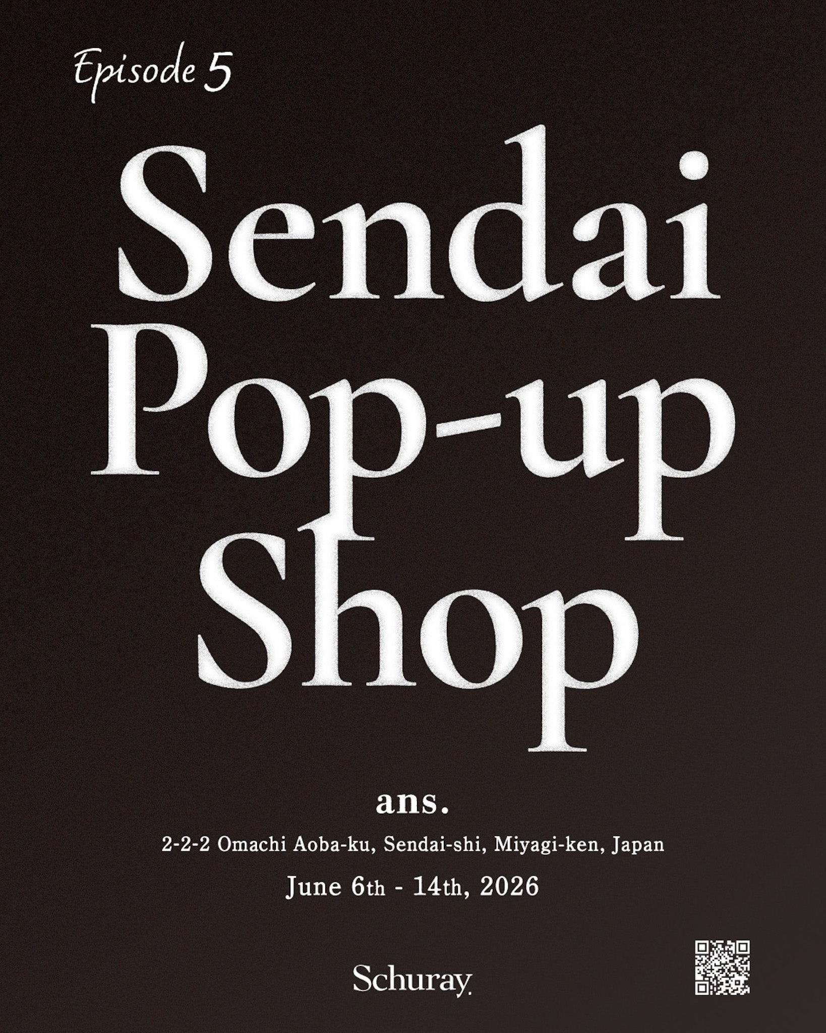 【POP UP】Schuray POPUP STORE【ans.】