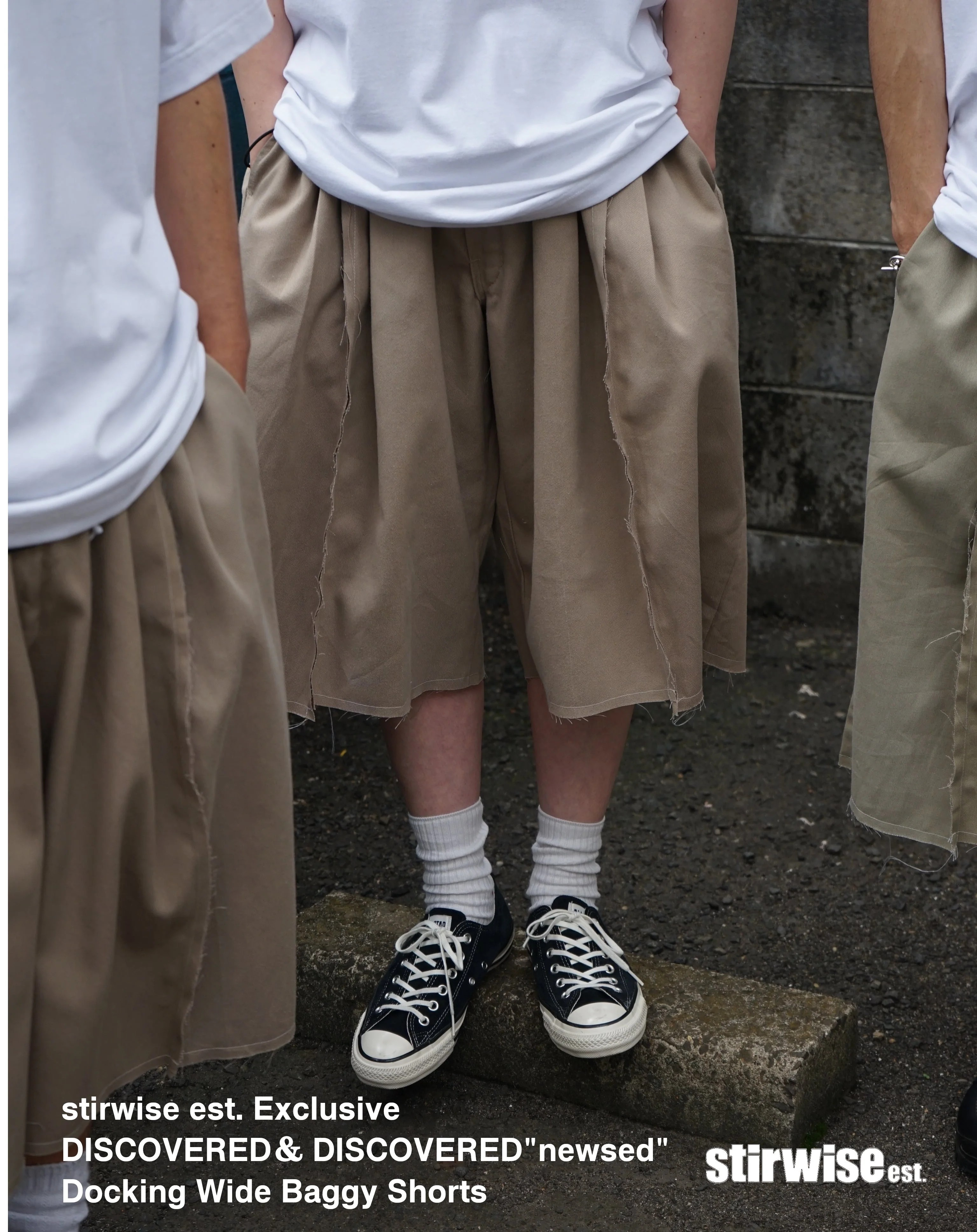 【Exclusive】DISCOVERED"newsed" Docking Wide Baggy Shorts