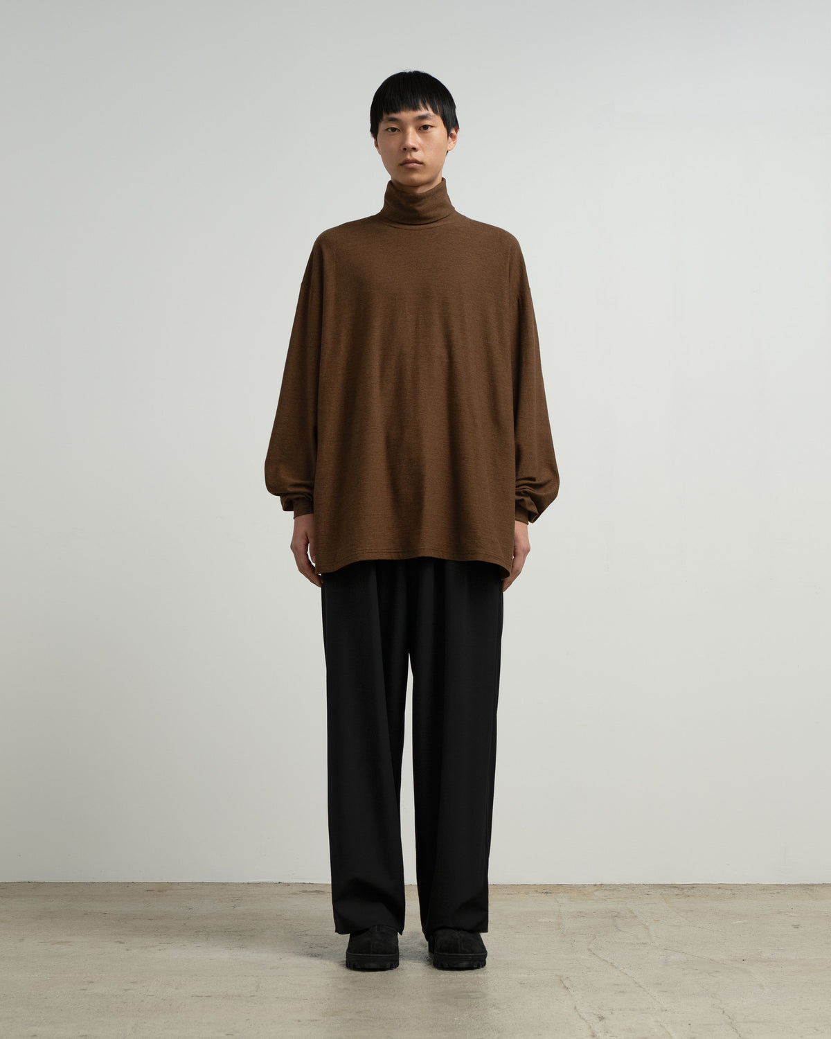 Cotton Wool Ripple High Neck L/S Tee