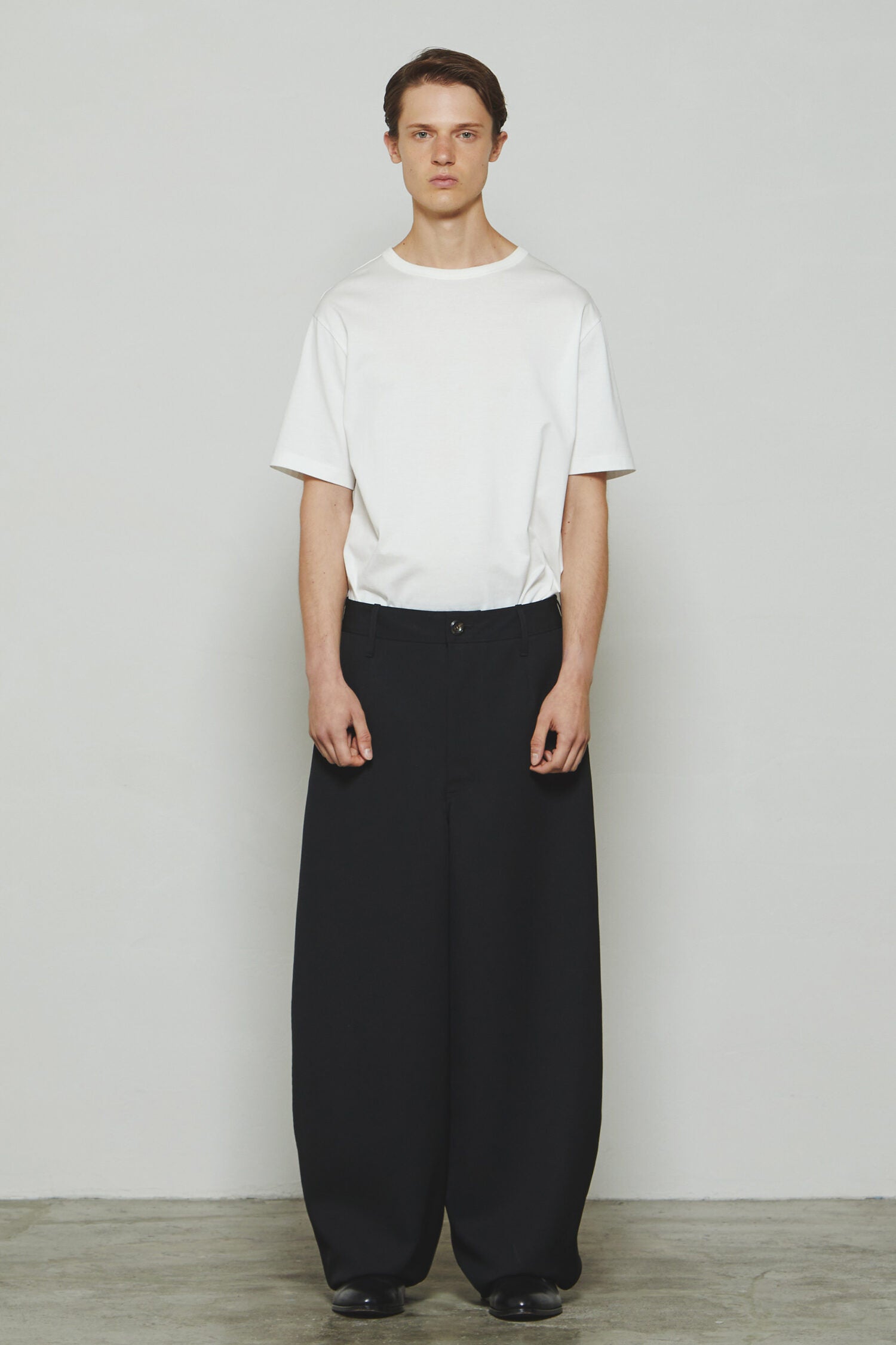 RERACS WIDE BALLEL PANTS / 2/60SUPER TWILL S+S  (WOOL)