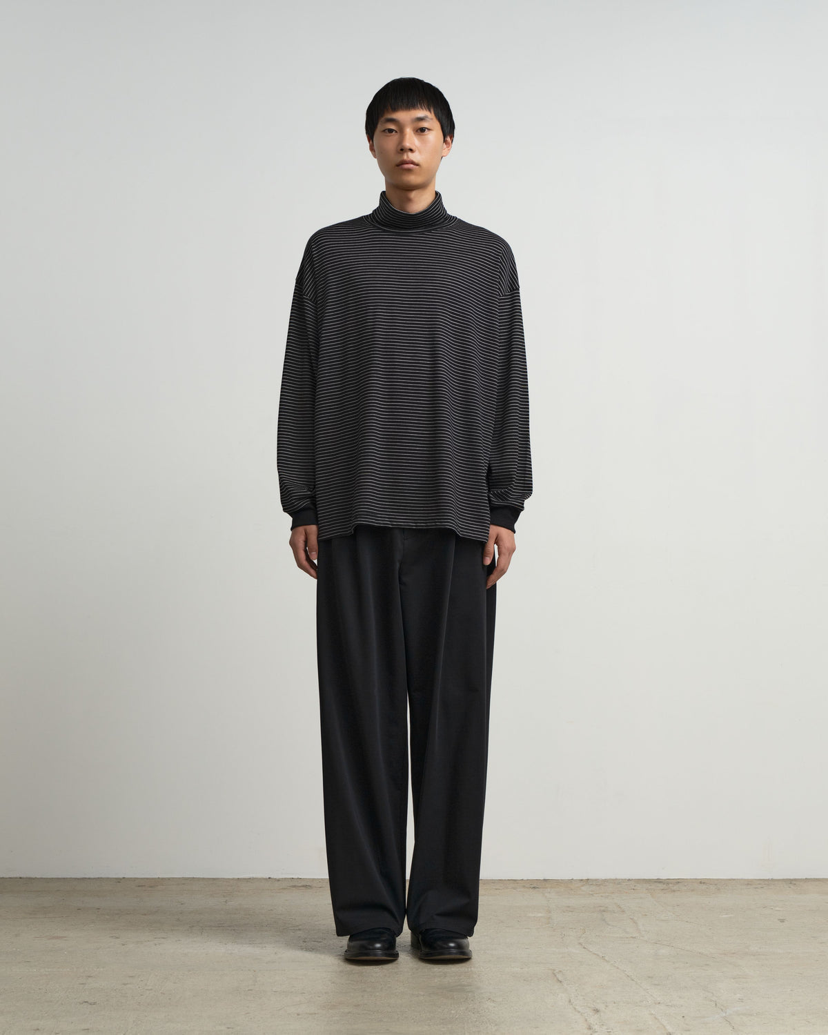【9/5(土)発売】Fine Wool Border L/S Turtle Neck Tee