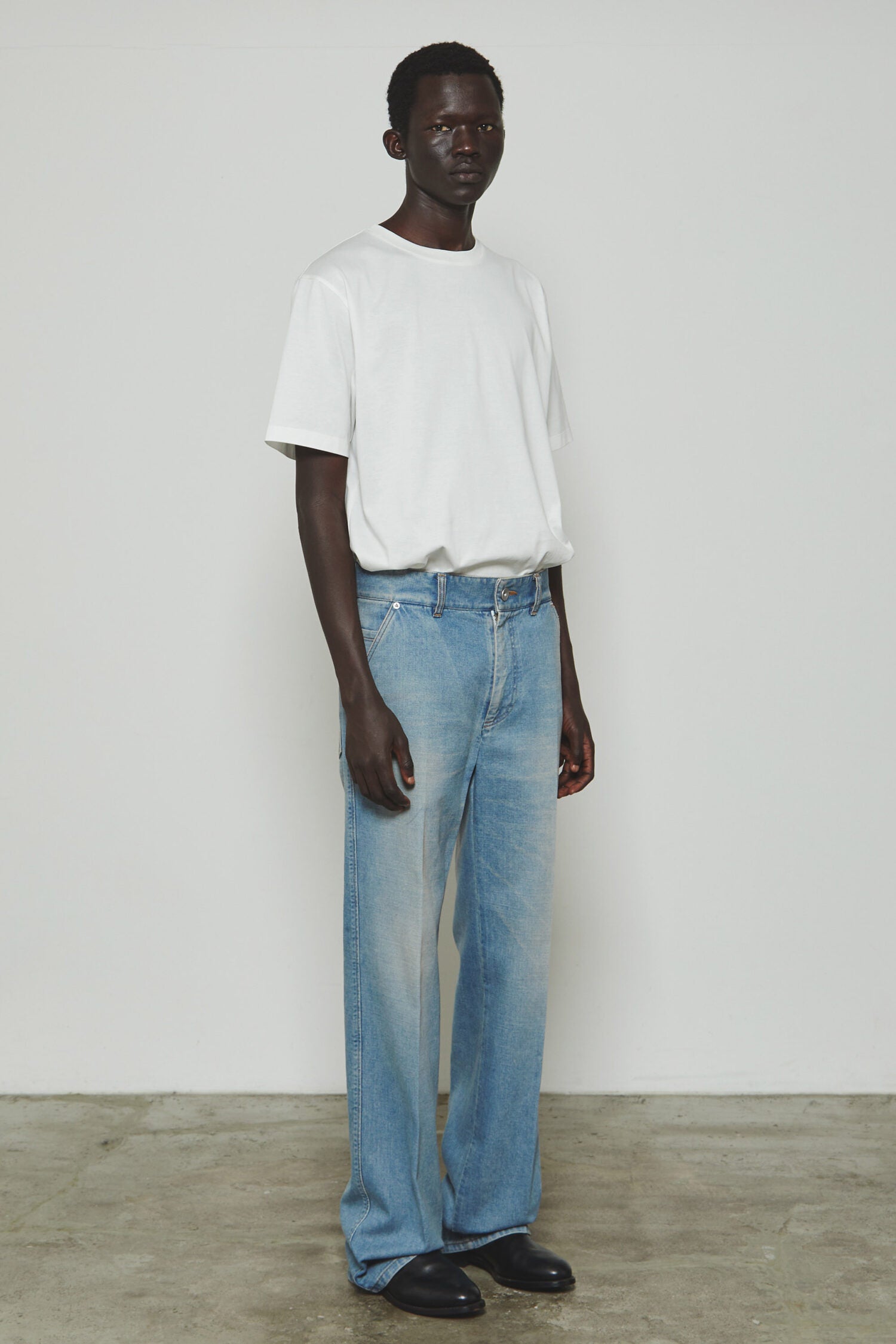 LEFT HAND DENIM STRAIGHT PANTS - BLEACH LIGHT BLUE