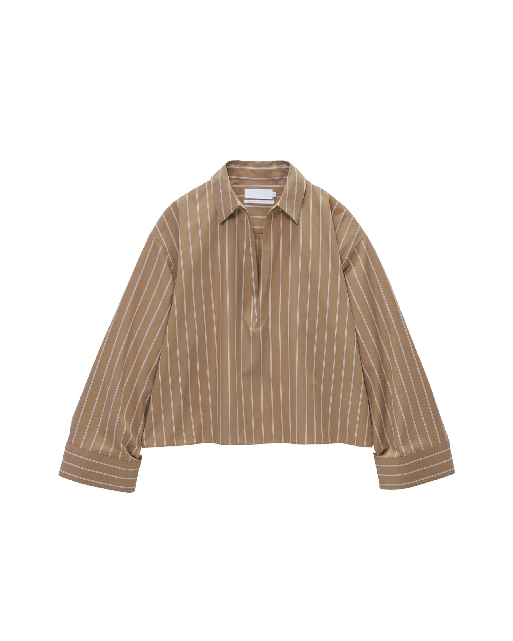 【8/8(土)発売】SIDOGRAS Brown Stripe Short Skipper Blouse