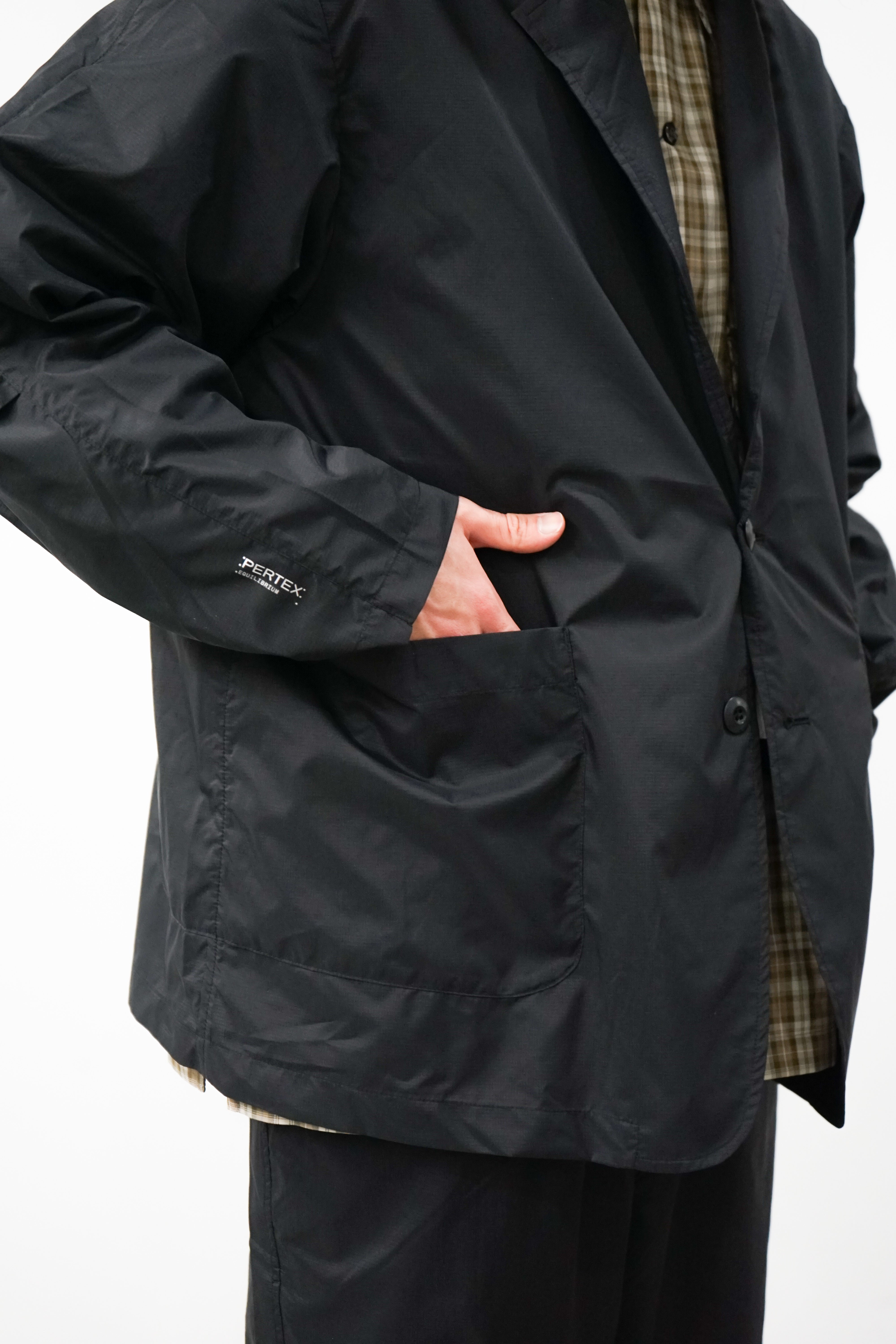 ✨未使用級 モラビト ポリタフタ 撥水 ジャケット 比翼 Wジップ 現行 Tech PERTEX Travel 2B Jacket(L(MEN) Black/ブラック): DAIWA PIER39