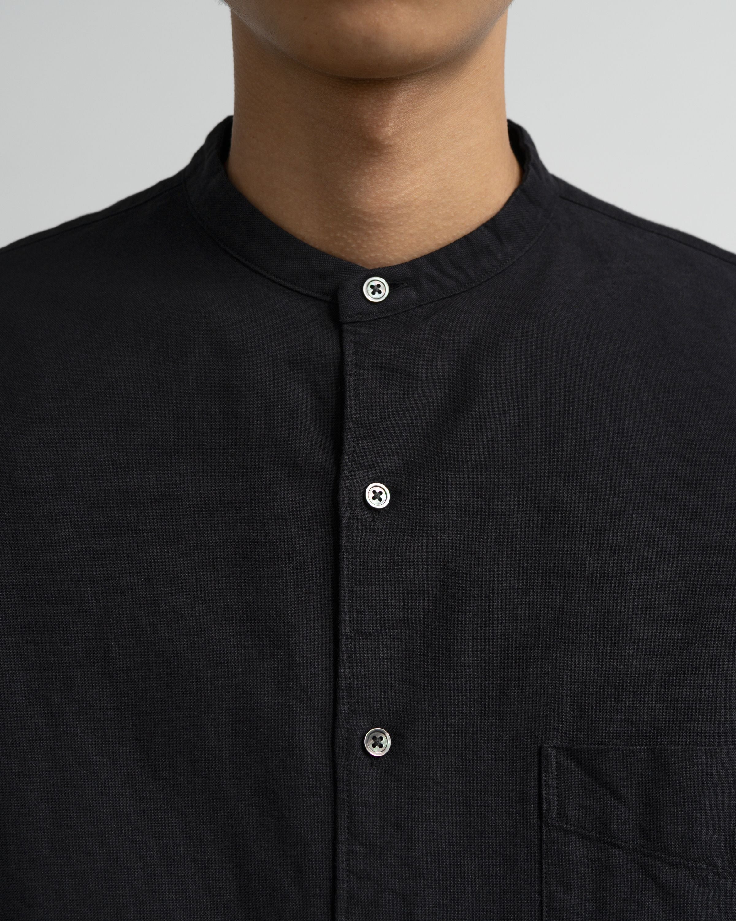 Oxford L/S Band Collar Box Shirt