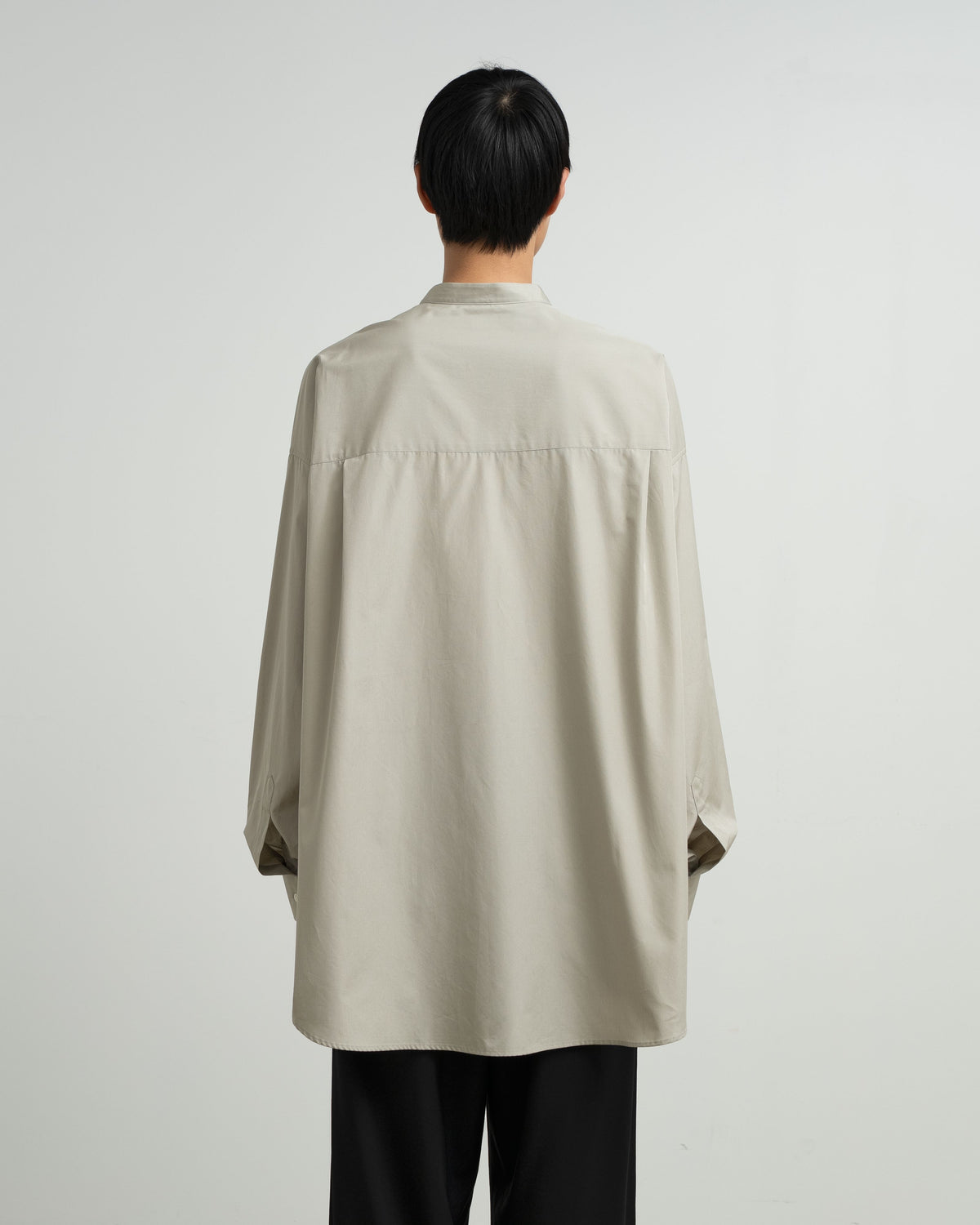 ALUMO for GP L/S Oversized Band Collar Shirt